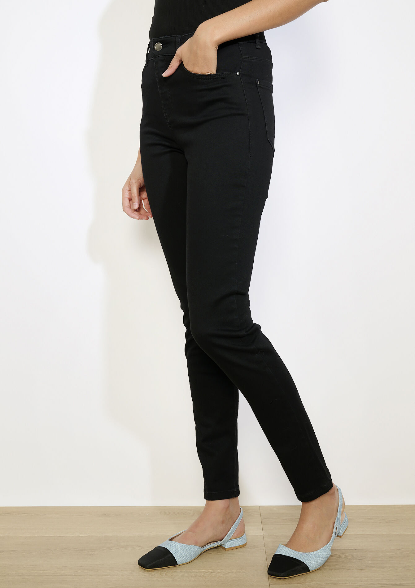 Slimfit broek met meerdere maten, Slimfit broek met meerdere maten - BLACK - 06004629_1119