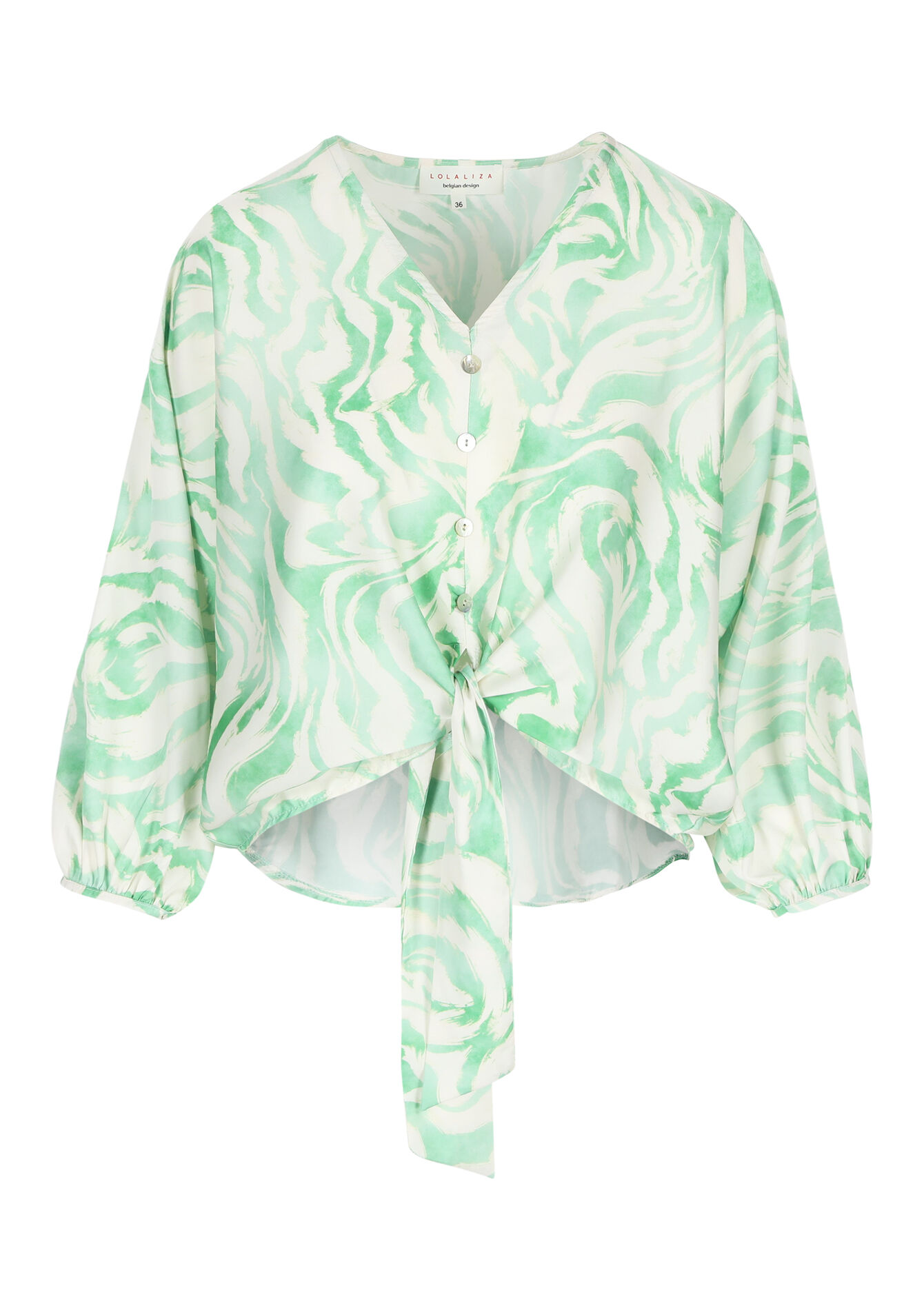 Blouse met print, Blouse met print - MINT GREEN - 05702491_1723