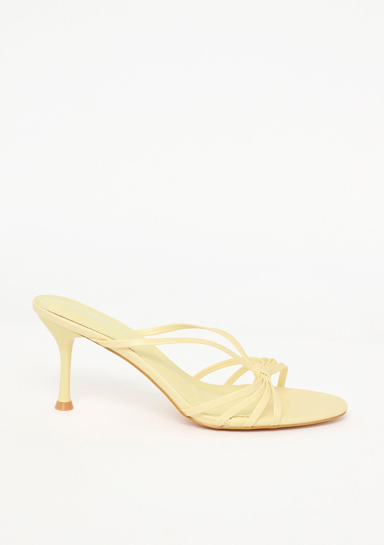 Sandalen met hak en bandjes - YELLOW PASTEL - 13000859_5004