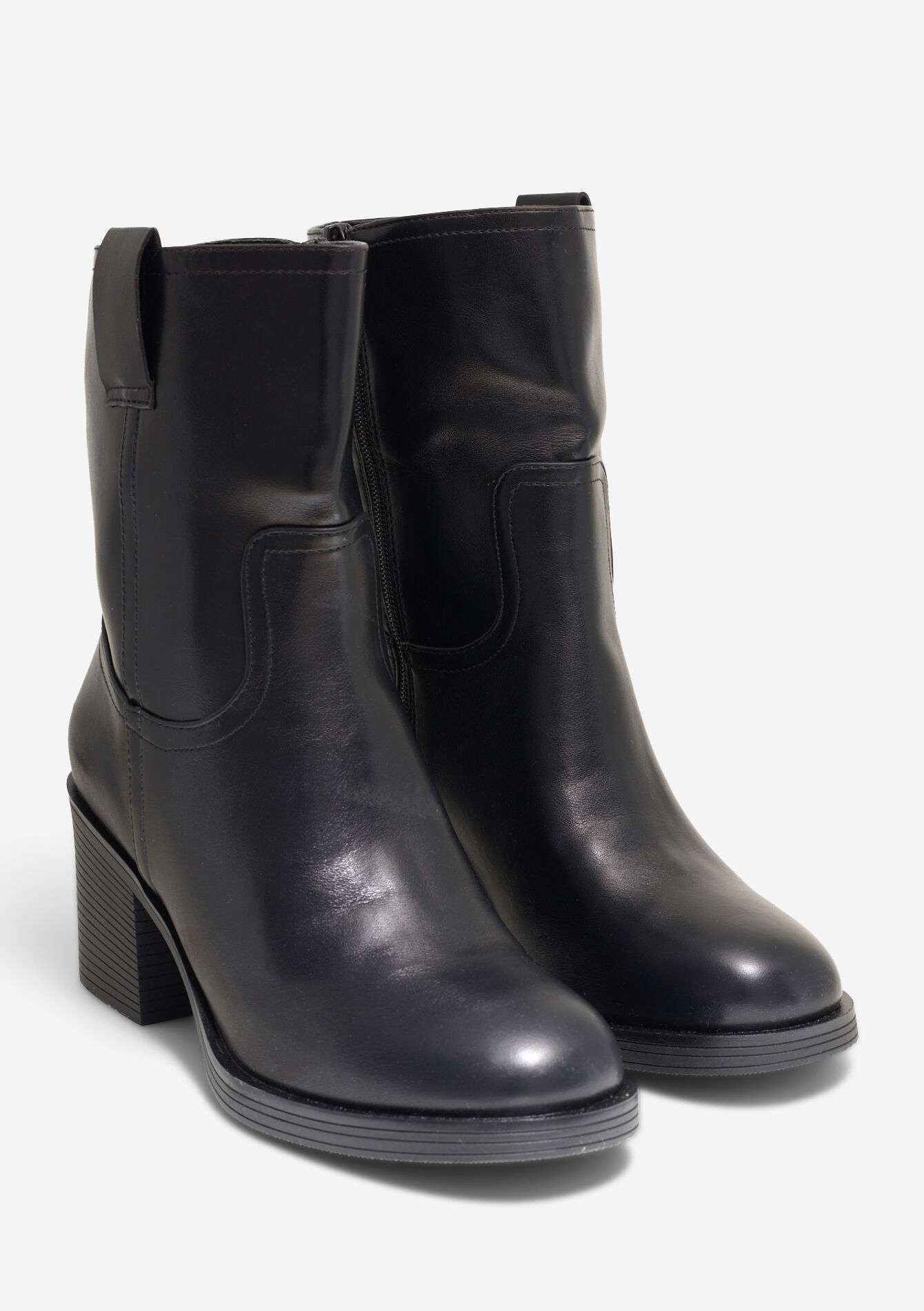 Enkellaarzen met blokhak, Enkellaarzen met blokhak, , hi-res