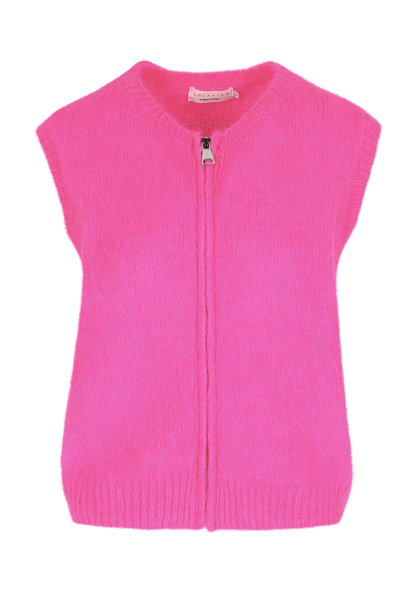 Mouwloze vest met rits , Mouwloze vest met rits - FLUO PINK - 04101340_5727