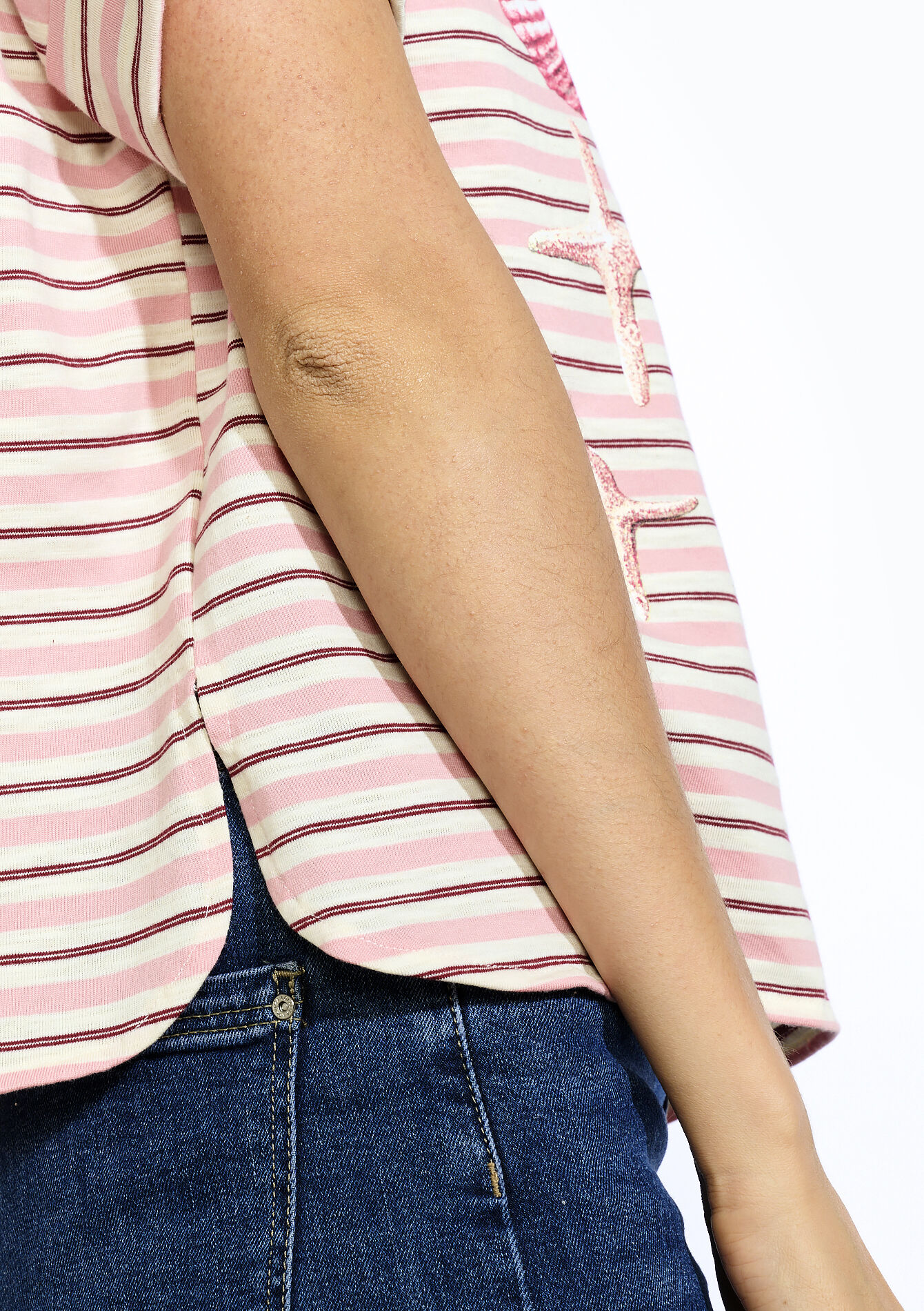 T-shirt à rayures marin, T-shirt à rayures marin - PINK BUBBLEGUM - 02301915_1477