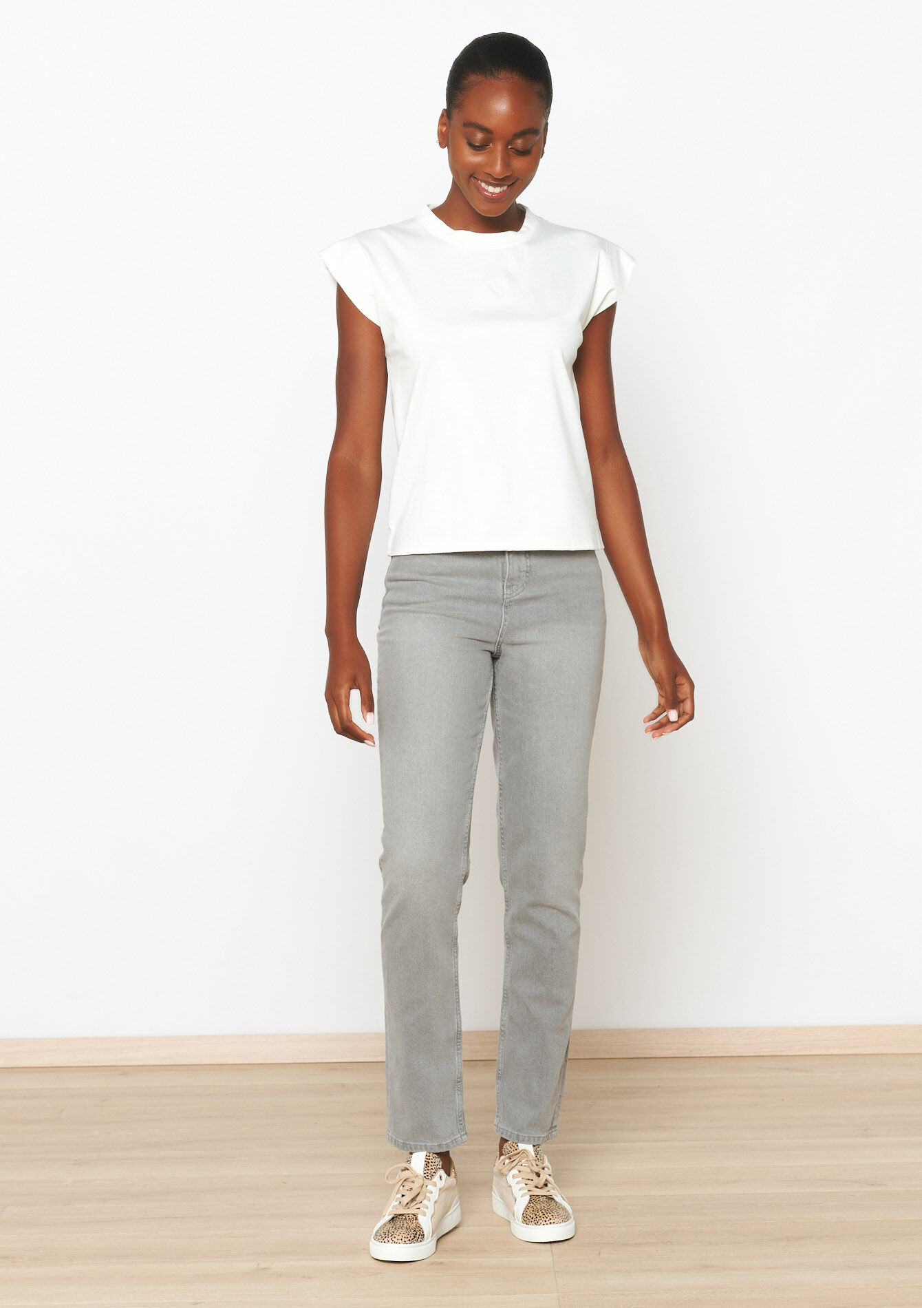 Short-sleeved T-shirt, Short-sleeved T-shirt - OPTICAL WHITE - 02200458_1019