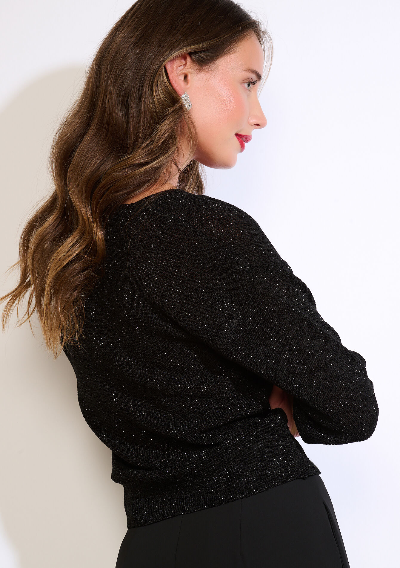 Fijne glittertrui, Fijne glittertrui - BLACK - 04007049_1119