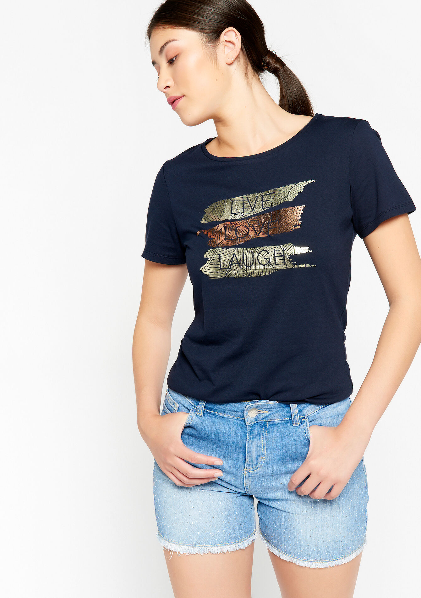 T-shirt with artwork - NAVY BASIC - 02301195_2723