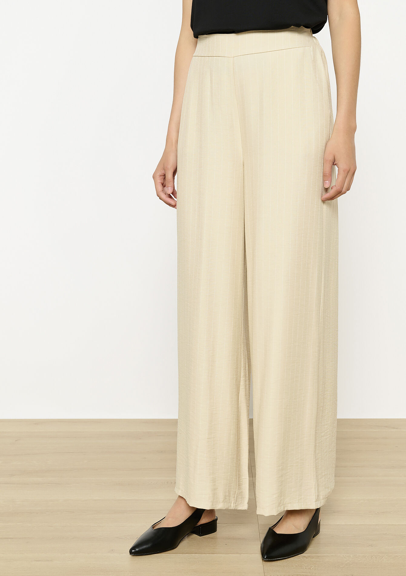 Luchtige broek met streep, Luchtige broek met streep - LT BEIGE - 06601008_2527