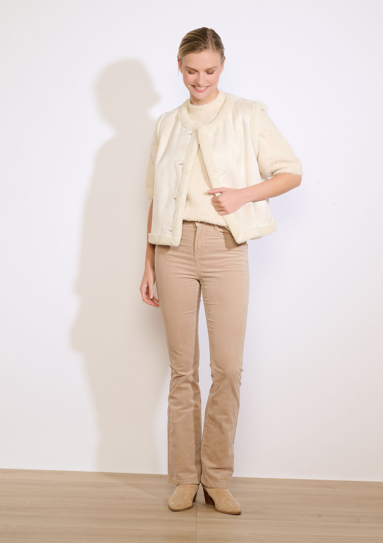 Omkeerbare gevoerde vest, Omkeerbare gevoerde vest - OFFWHITE - 09001470_1001