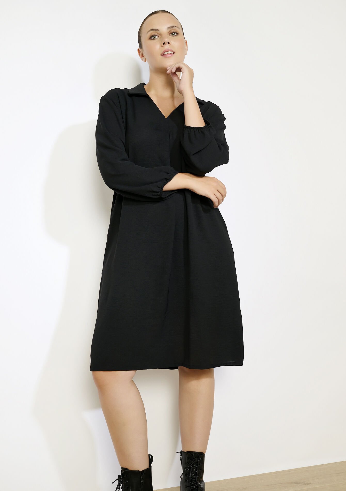 Polo-jurk met driekwartsmouw, Polo-jurk met driekwartsmouw, , hi-res