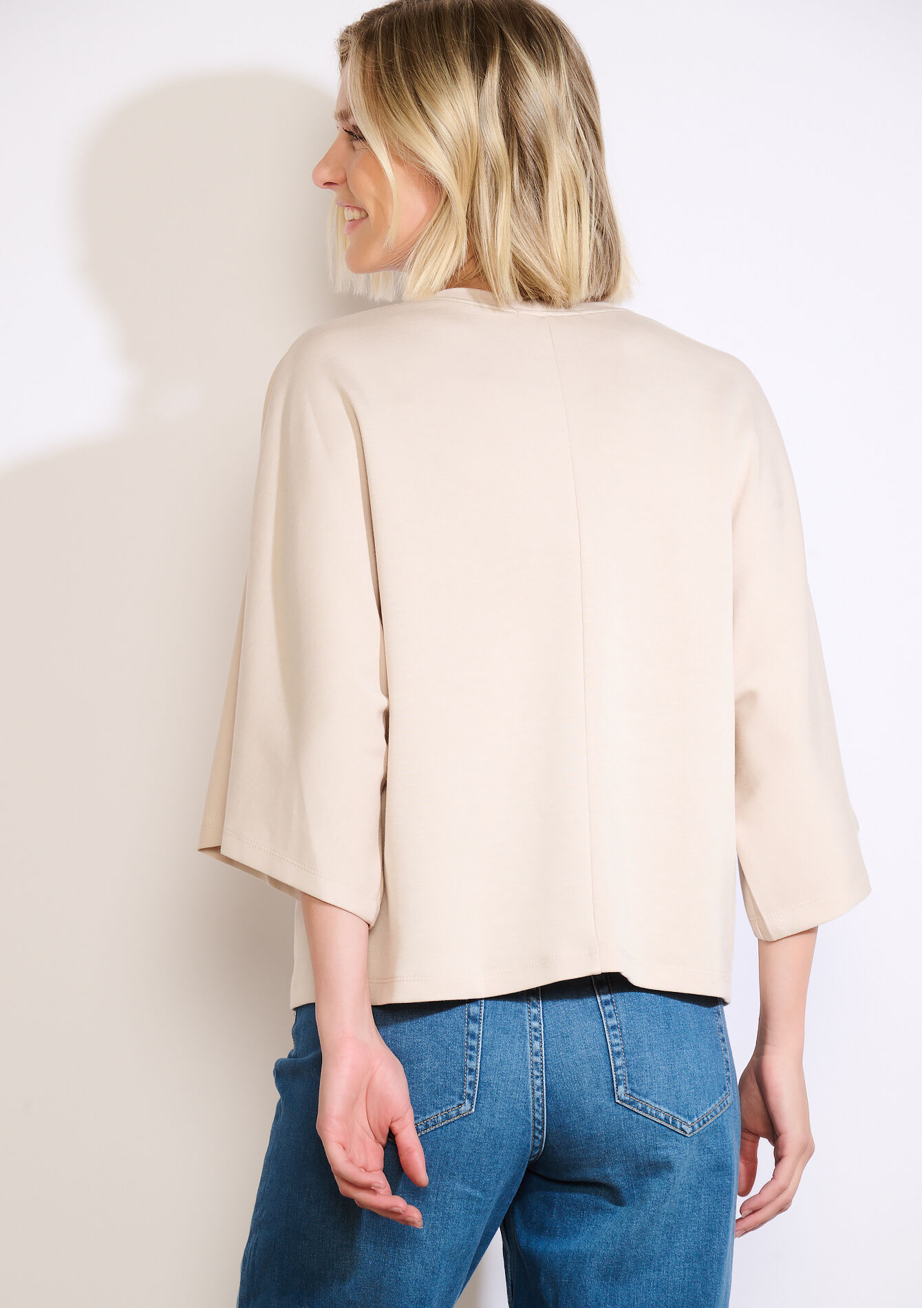 Sweater met wijde mouwen, Sweater met wijde mouwen - BEIGE ASH - 03001814_1904