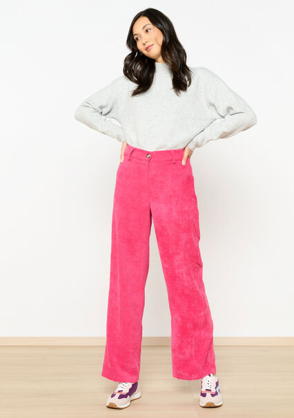 Pantalon en velours côtelé  - ROSE BUBBLEGUM - 06100557_2517