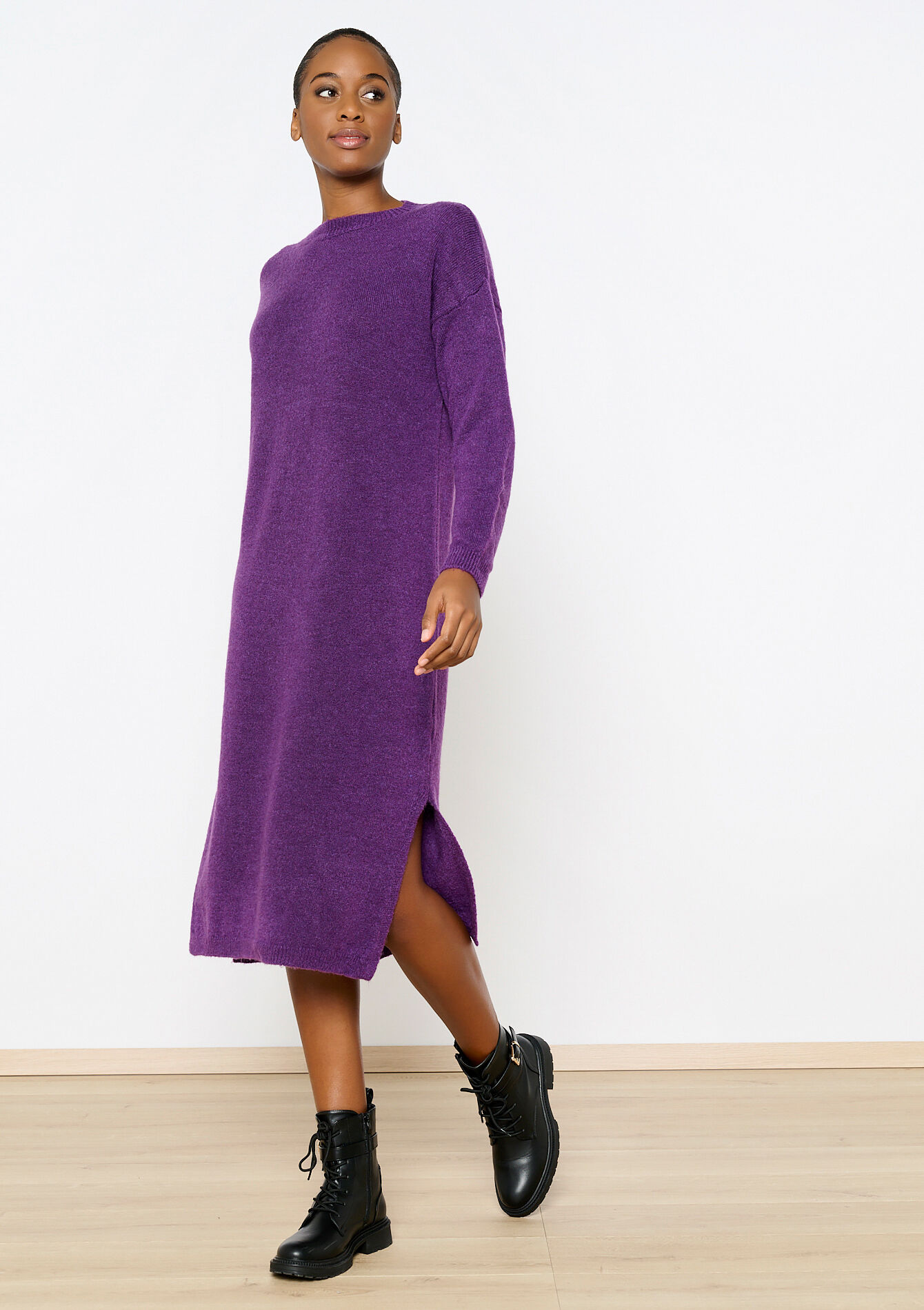 Straight pullover dress, Straight pullover dress - PURPLE - 08602251_5902