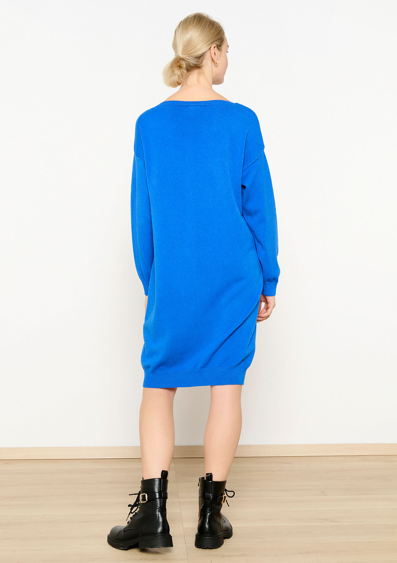 Oversized gebreide jurk, Oversized gebreide jurk - BLUE COBALT - 08103503_2925