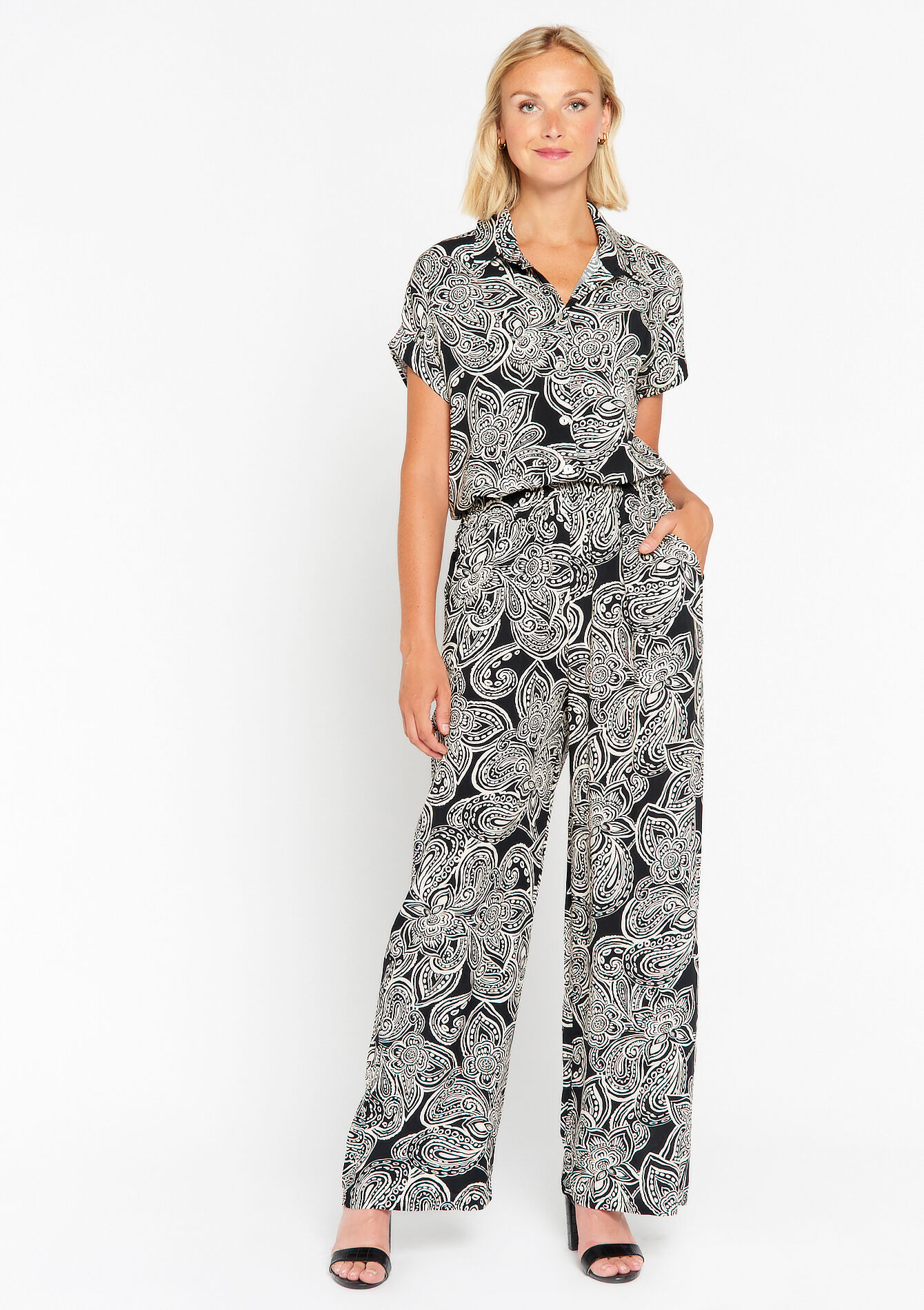 Satijnen broek, Satijnen broek - BLACK - 06600770_1119