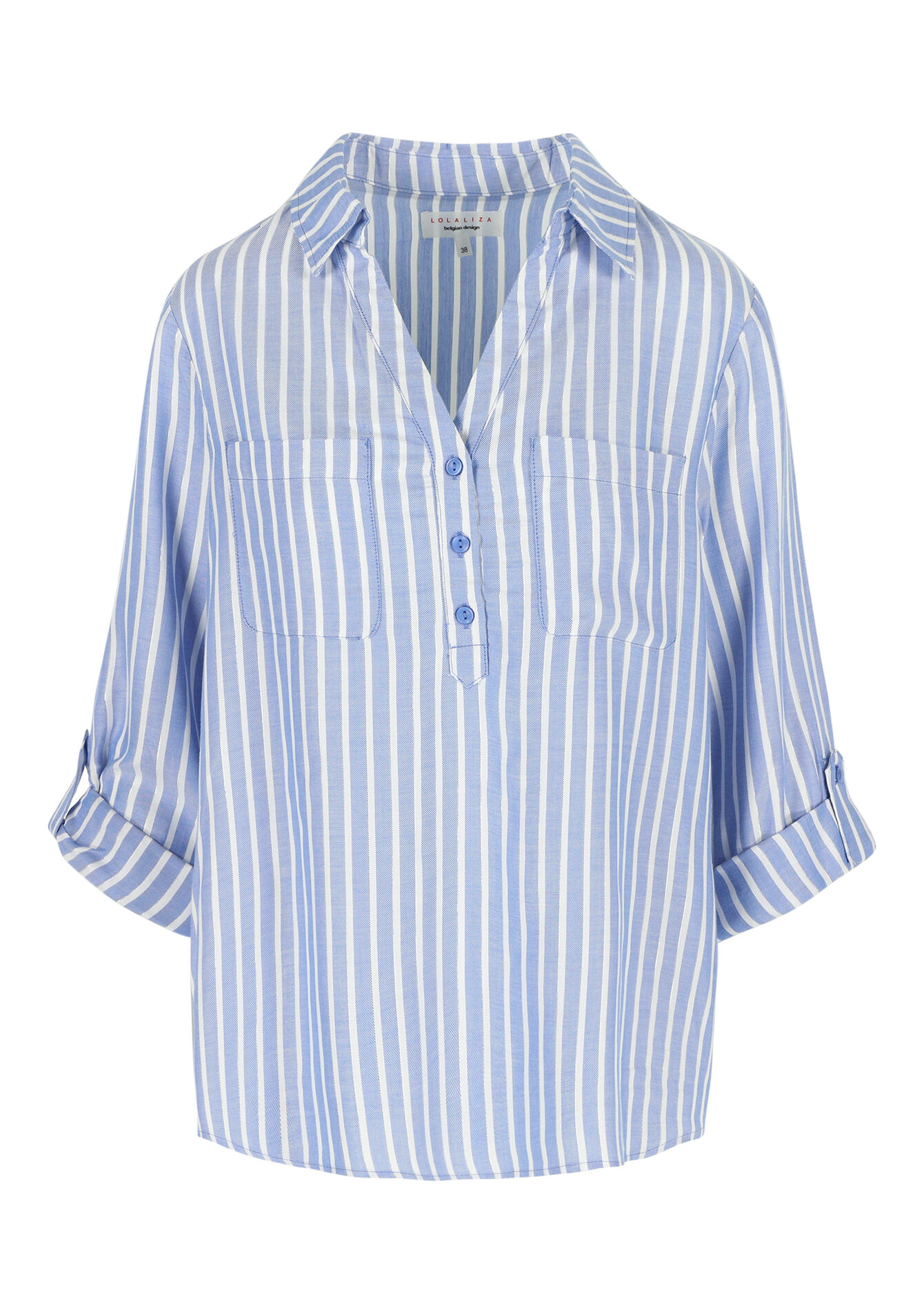 Chemise à rayures - BLUE DENIM - 05702472_1638