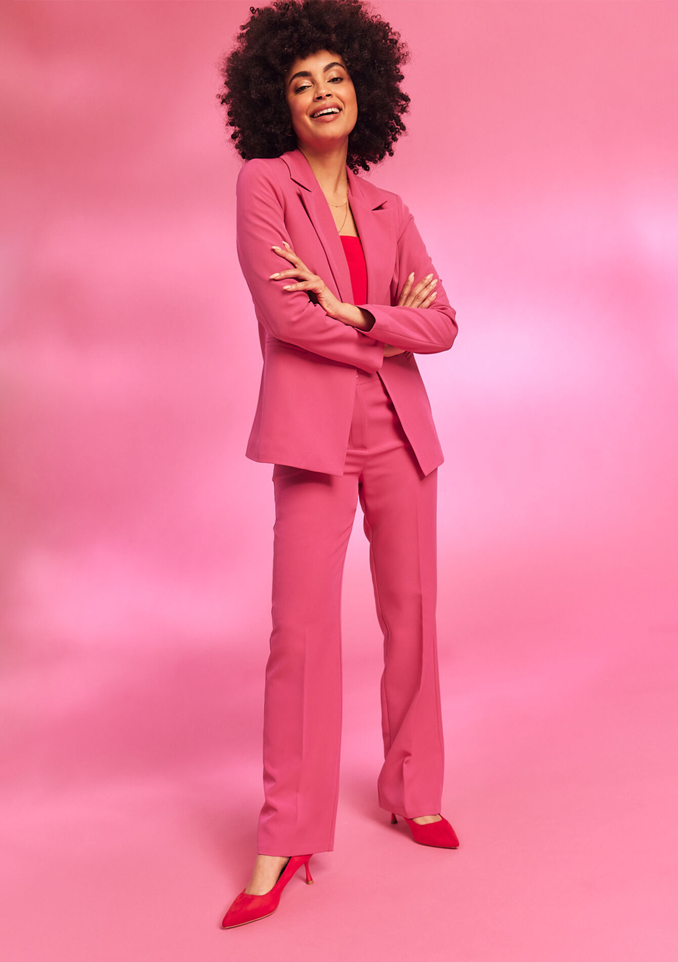 Suiting trousers, Suiting trousers - FUCHSIA - 06100505_5626