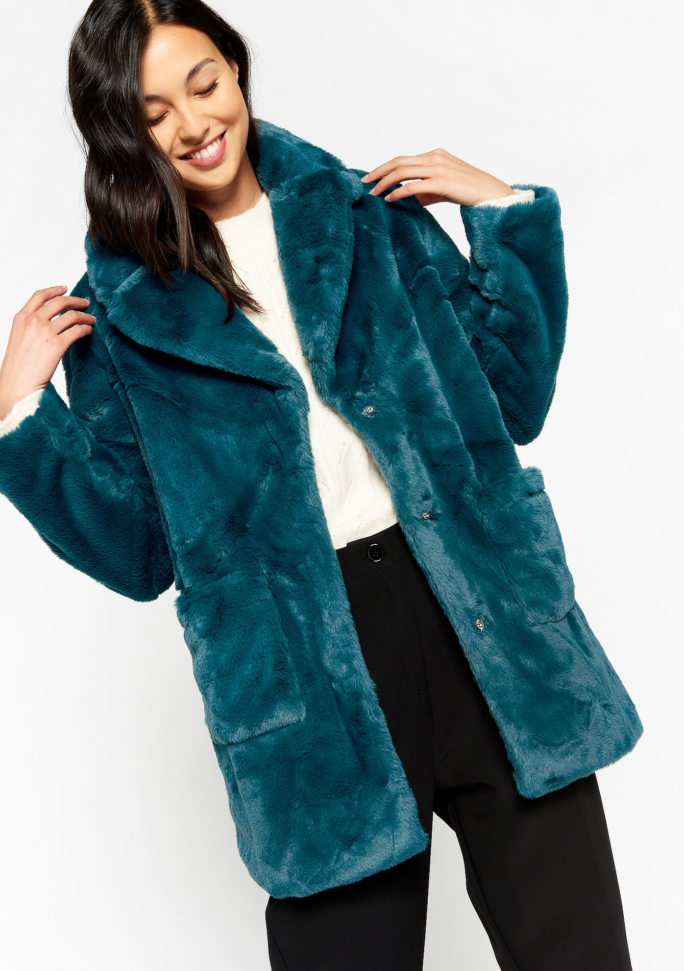 Faux fur jas, Faux fur jas - BLUE DUCK - 1071718