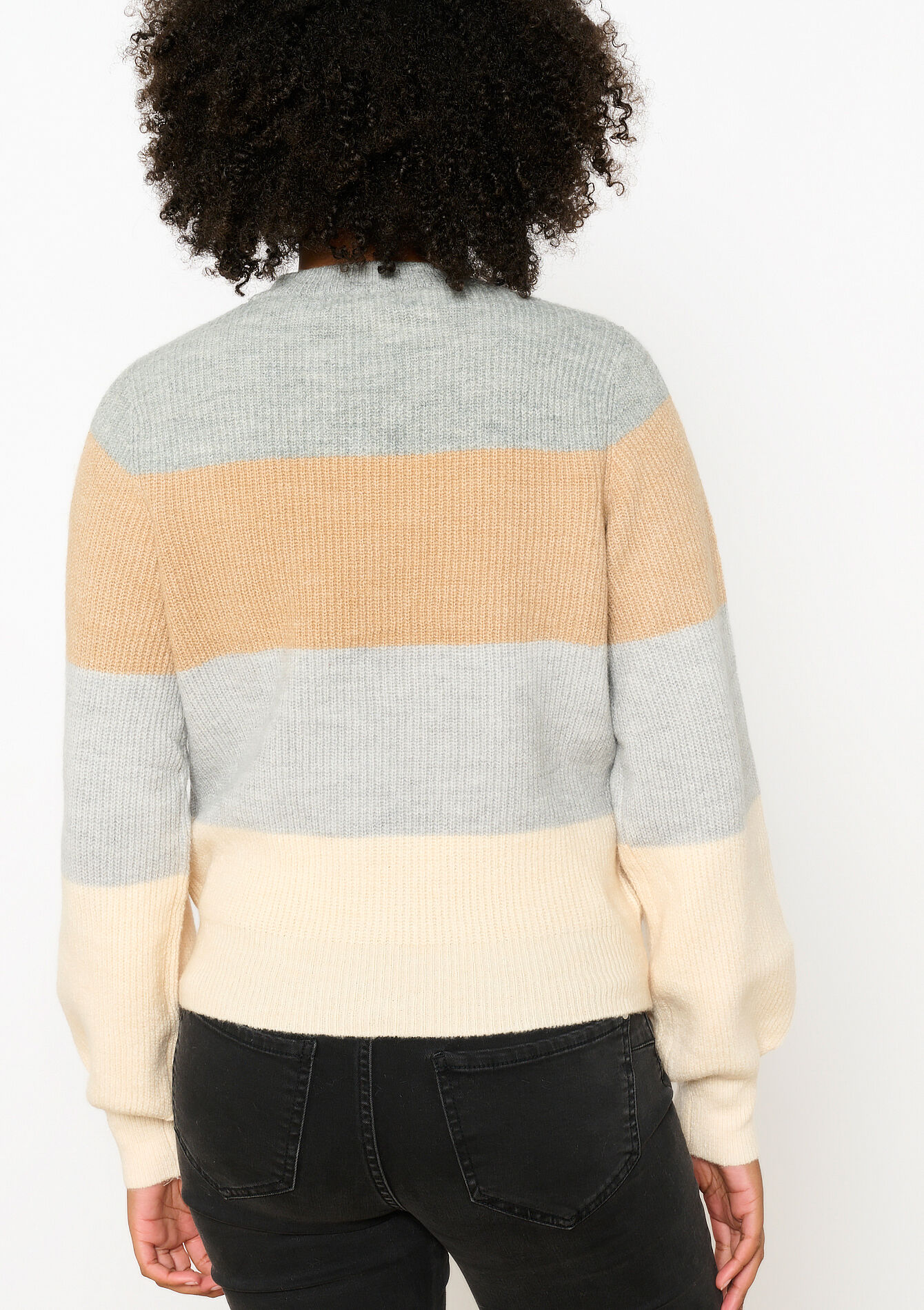 Pull avec blocs de couleur, Pull avec blocs de couleur - GREY MED MEL - 04006536_3507