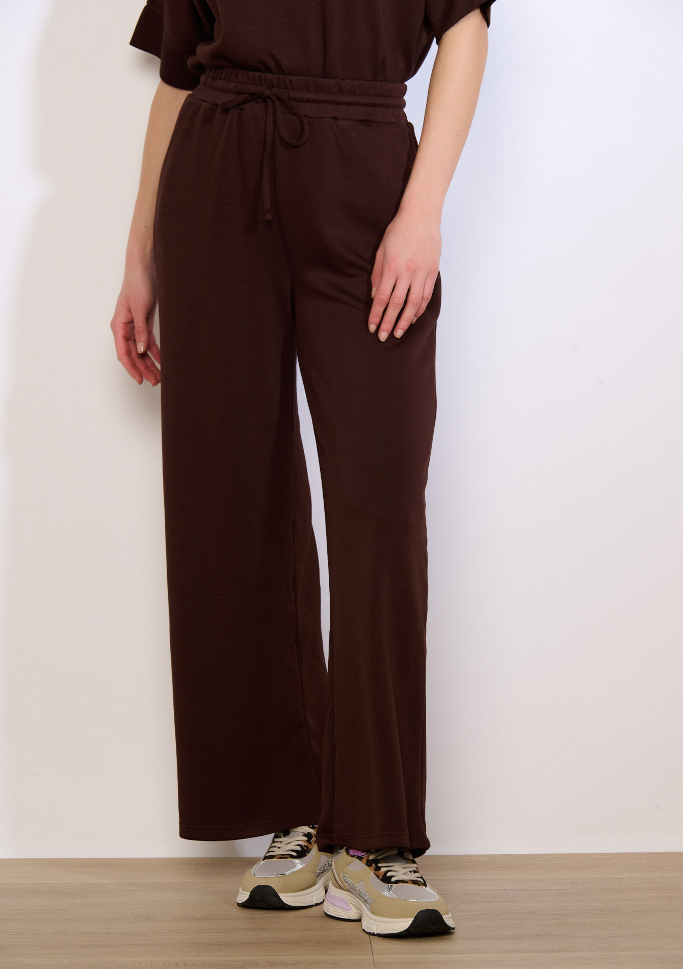 Pantalon jogging ample - BROWN DARK CHOCOLATE - 15100405_3720