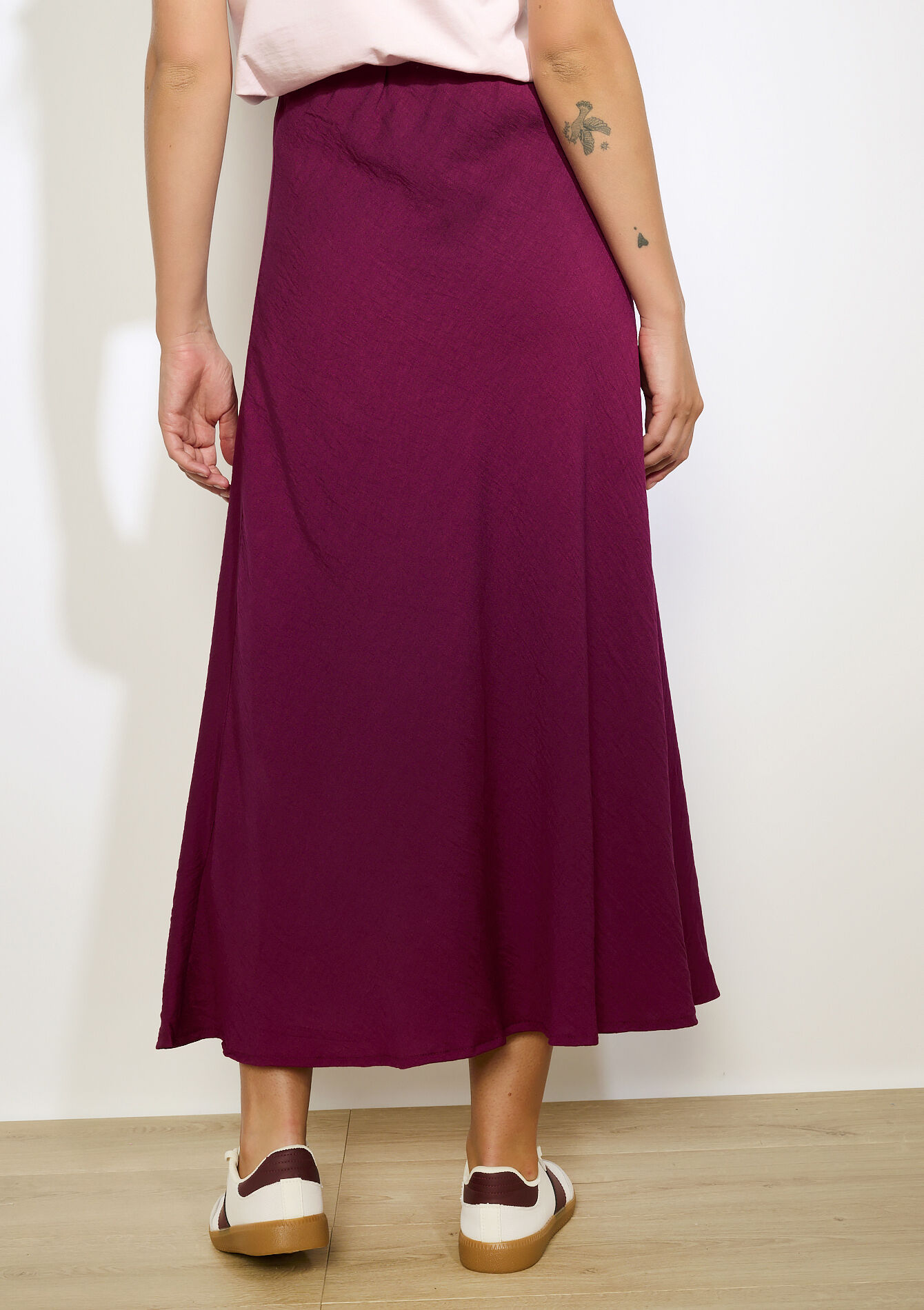 Zwierige maxi-rok - BORDEAUX WINE - 07101401_5514