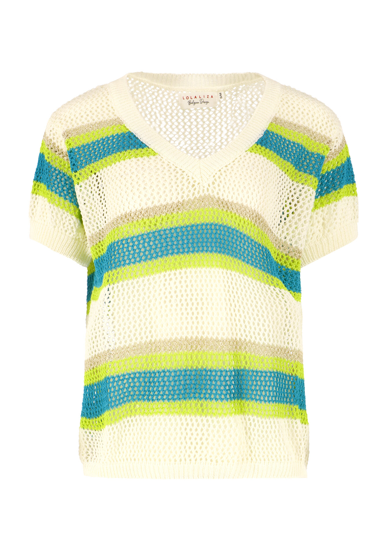 Knitted T-shirt, Knitted T-shirt - TURQUOISE - 02301405