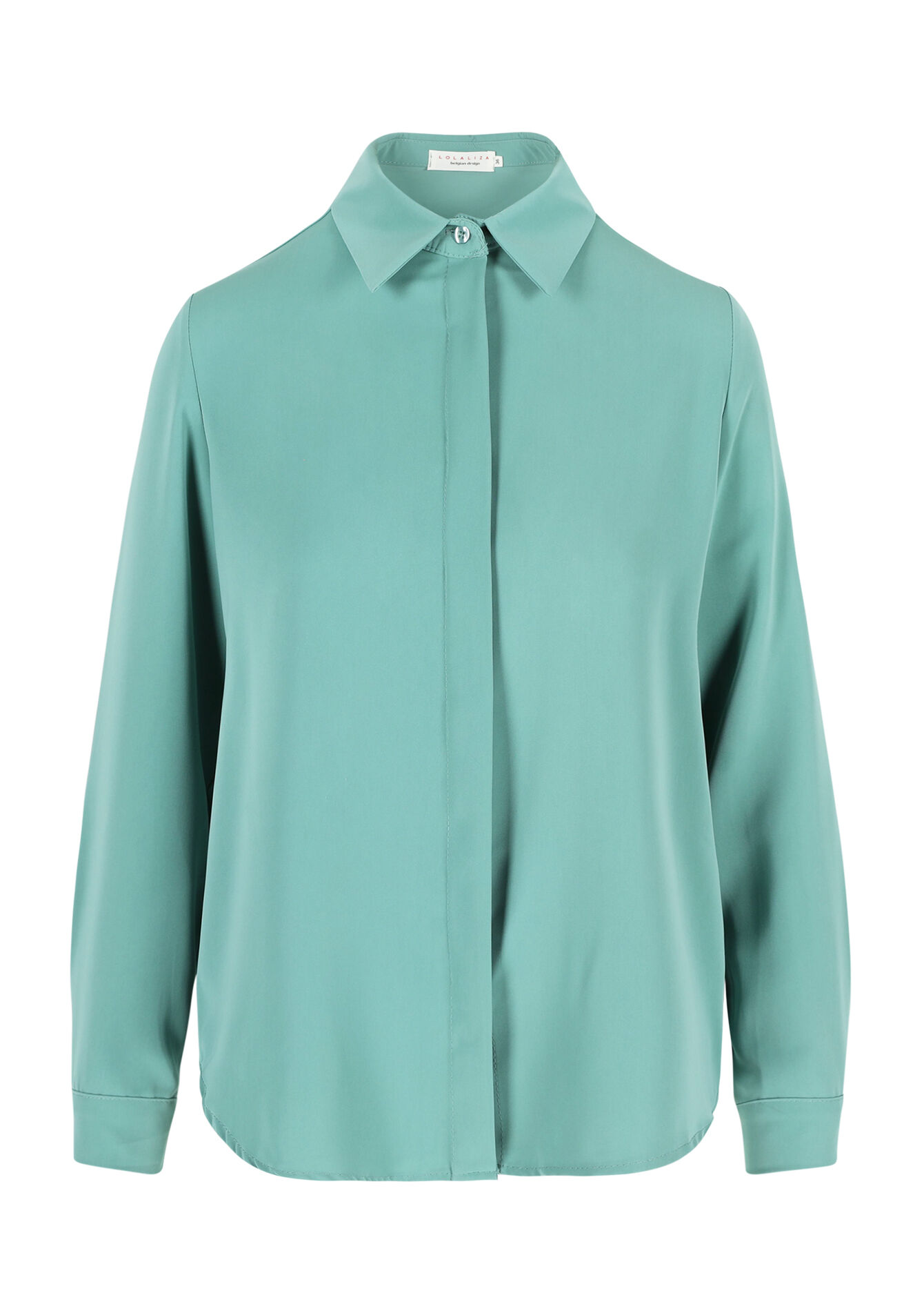 Chemise avec patte de boutonnage cachée, Chemise avec patte de boutonnage cachée - MINT GREEN - 05702743_1723