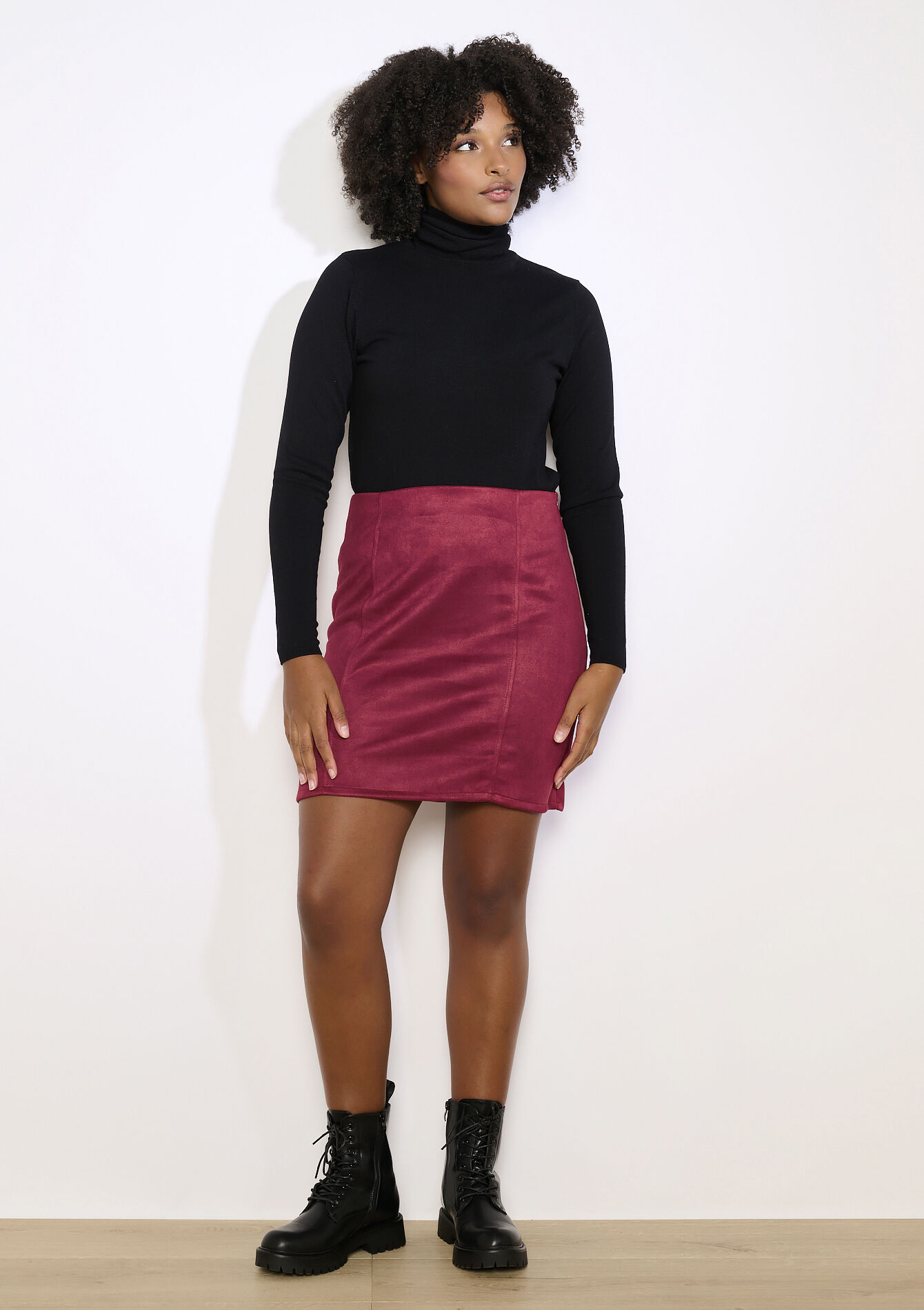 Suèdine minirok - BORDEAUX WINE - 07101420_5514