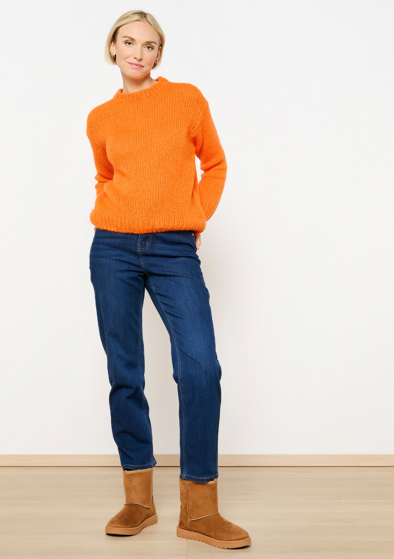 Pull en mohair, Pull en mohair - ORANGE BRIGHT - 04006785_1255
