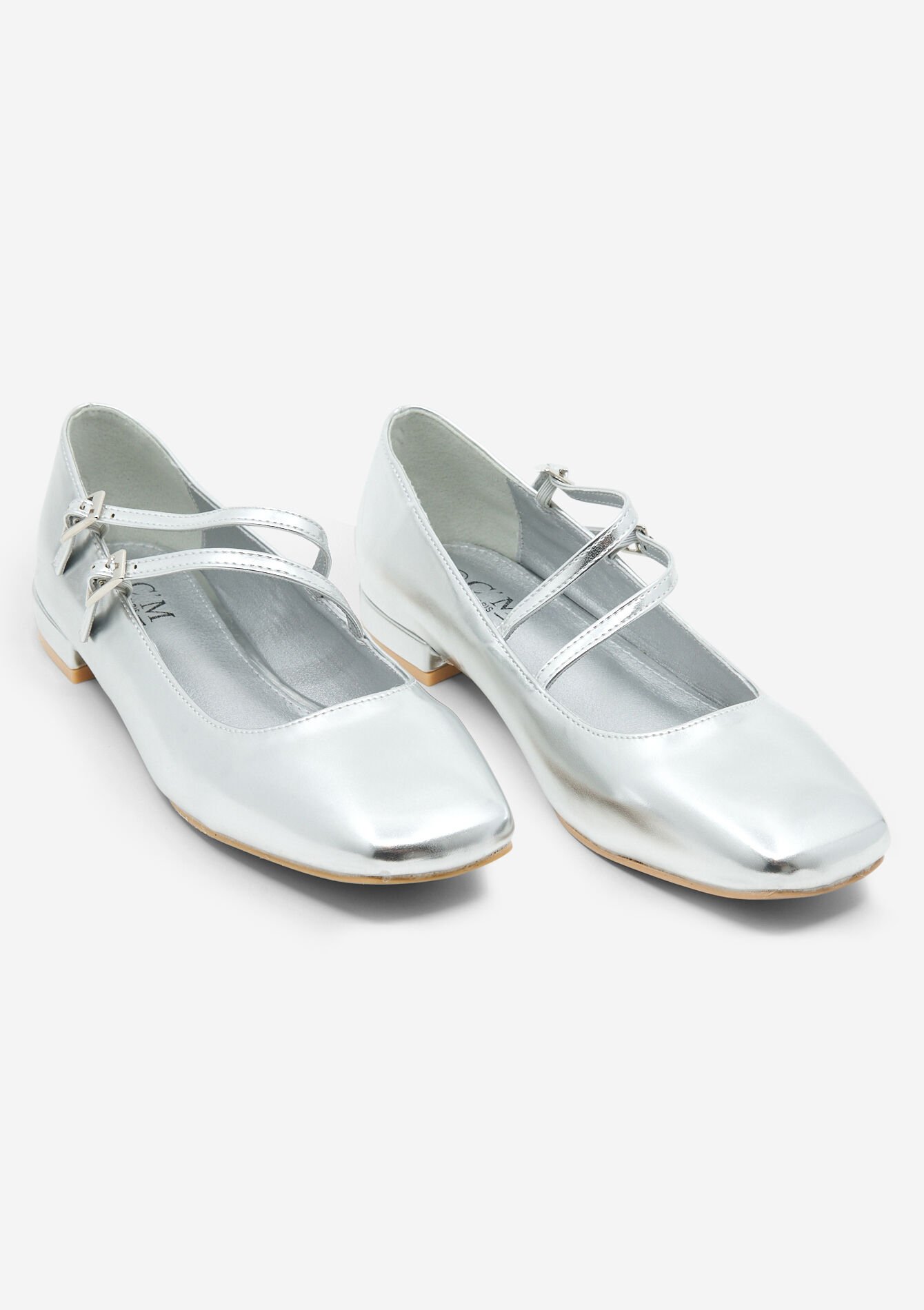 Ballerina's met riempjes, Ballerina's met riempjes - SILVER - 13100271_1059