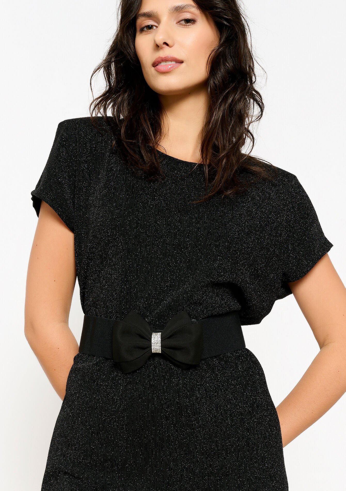 Elastische ceintuur met strik, , detail_model