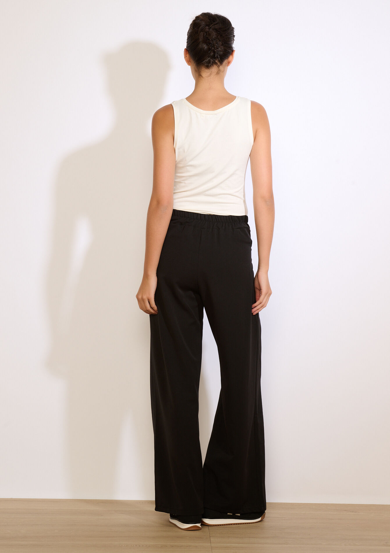 Wijde broek met ceintuur, Wijde broek met ceintuur - BLACK - 06100775_1119