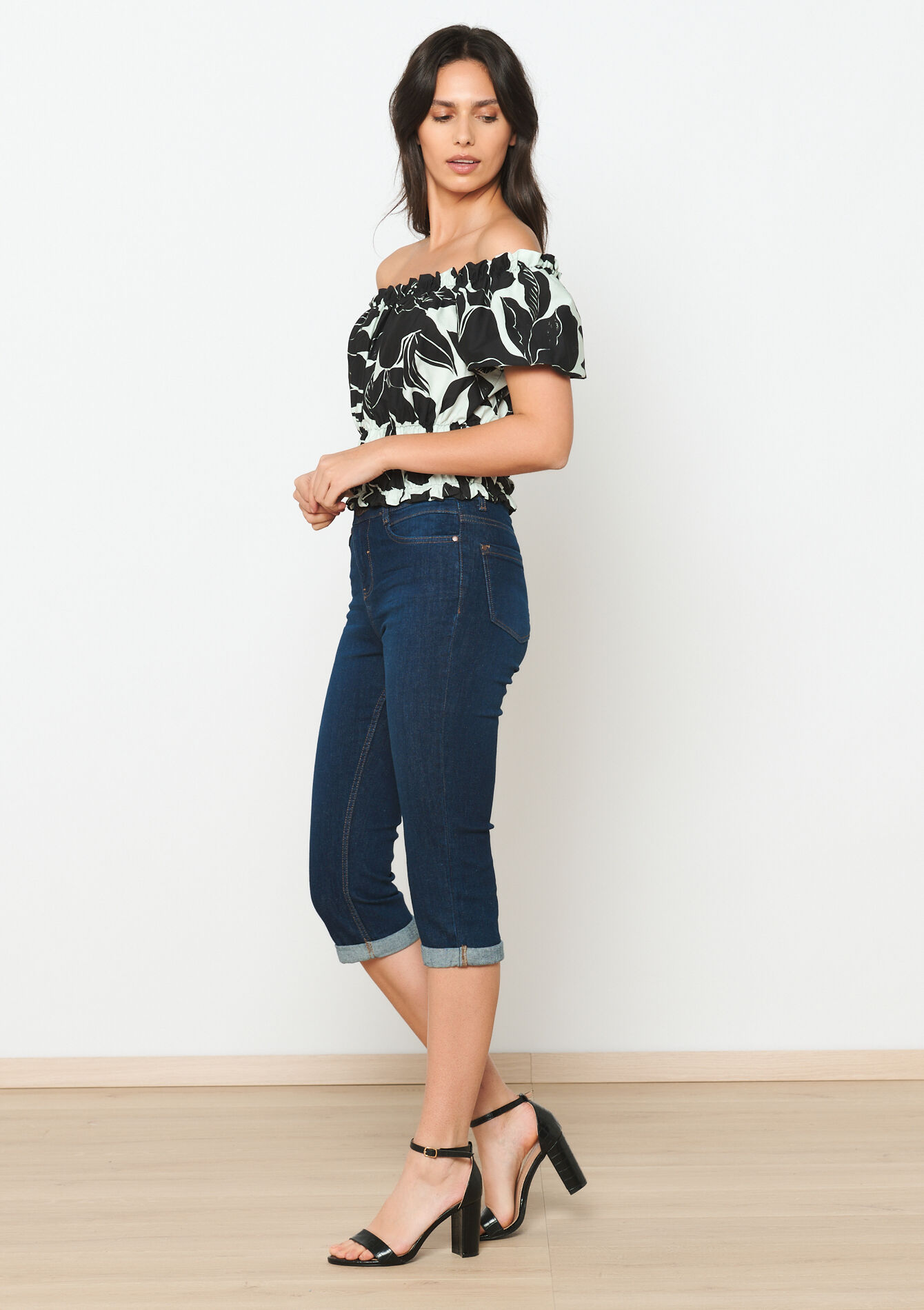 Slimfit capri jeans, Slimfit capri jeans - DARK BLUE - 22000498_0501