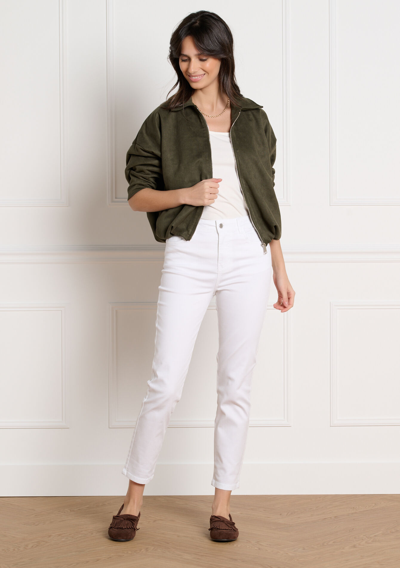 Slim enkellange broek, Slim enkellange broek - OPTICAL WHITE - 06004656_1019