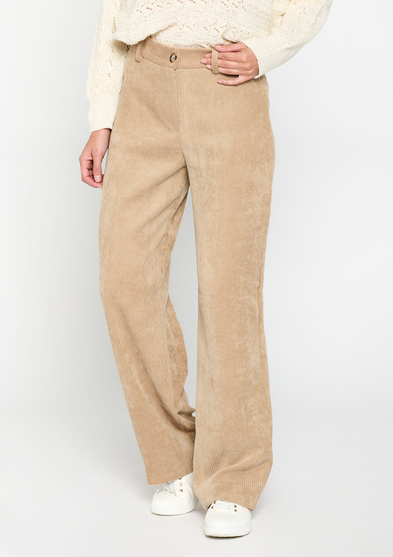 Pantalon en velours côtelé , Pantalon en velours côtelé - LT BEIGE - 06100557_2527