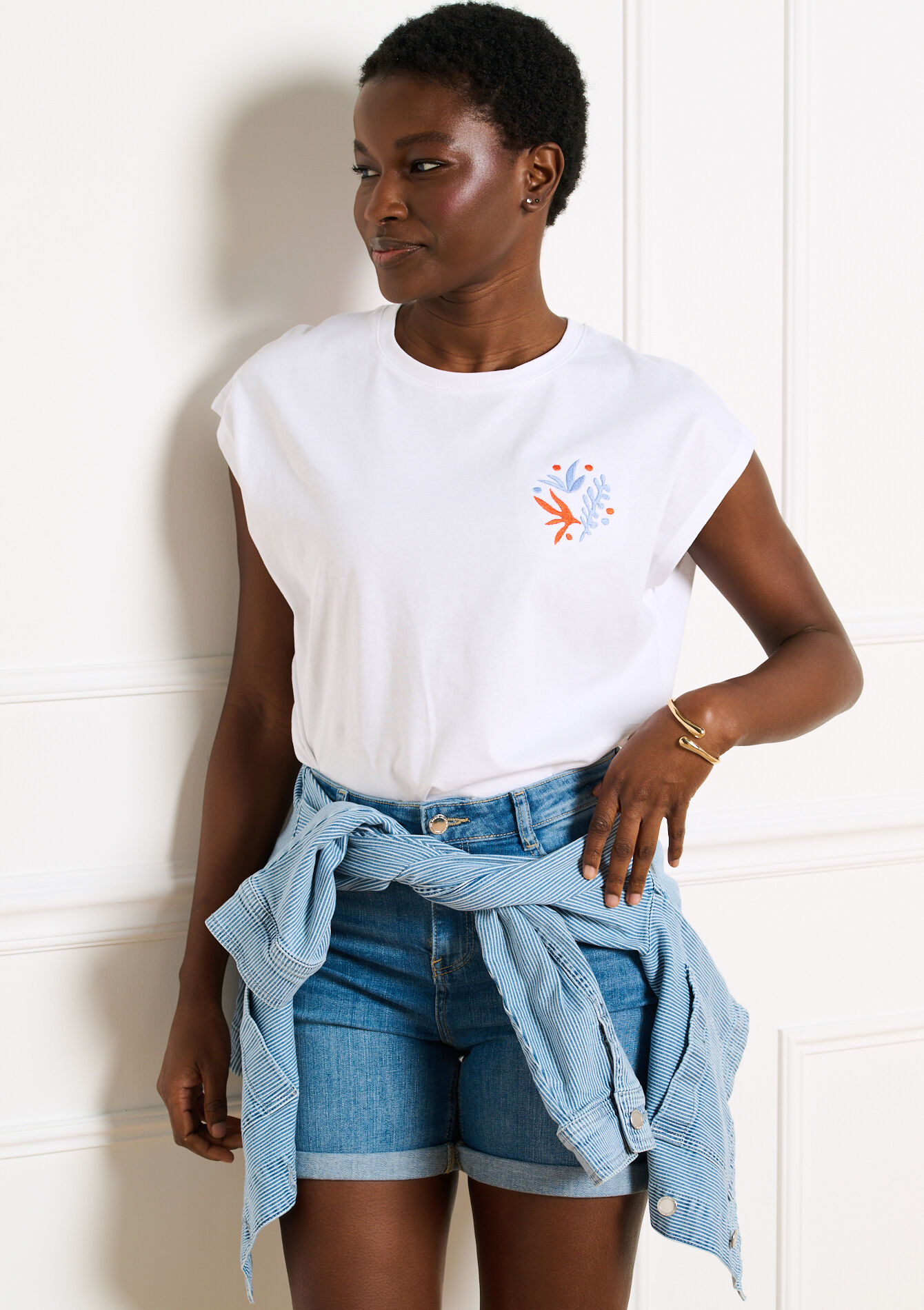 T-shirt met zomerprint, T-shirt met zomerprint - OPTICAL WHITE - 02301958_1019