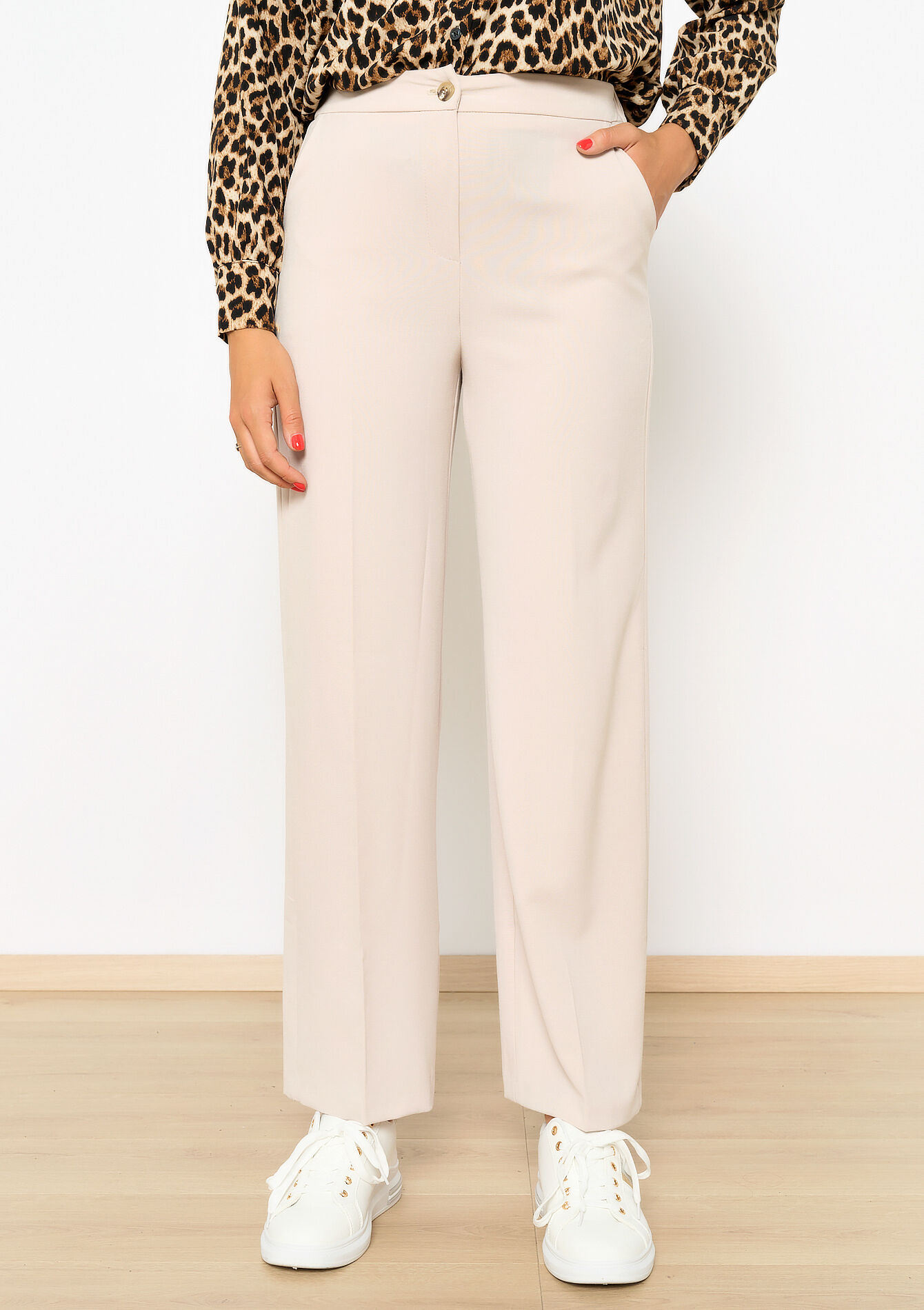 Wijde broek, Wijde broek - LT BEIGE - 06100652_2527