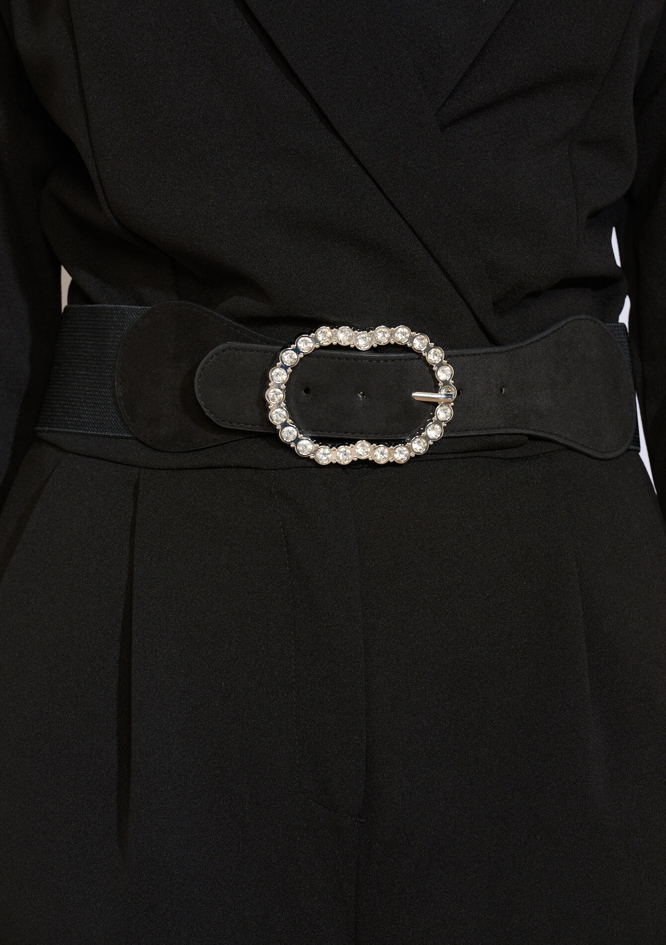 Ceinture large en suédine, Ceinture large en suédine - BLACK - 14001893_1119