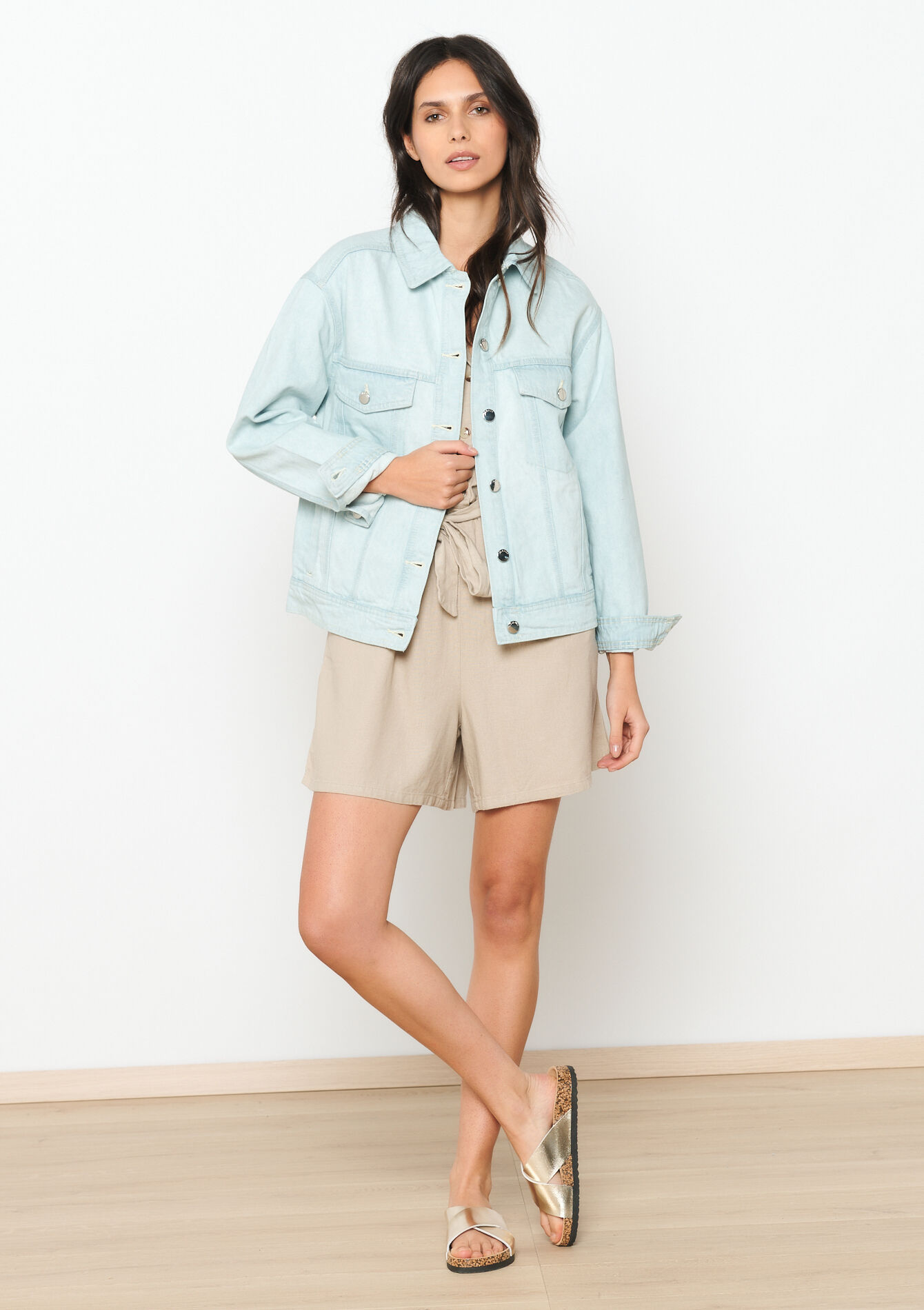 Oversized denim jas, Oversized denim jas - LIGHT BLUE - 09100869_1709