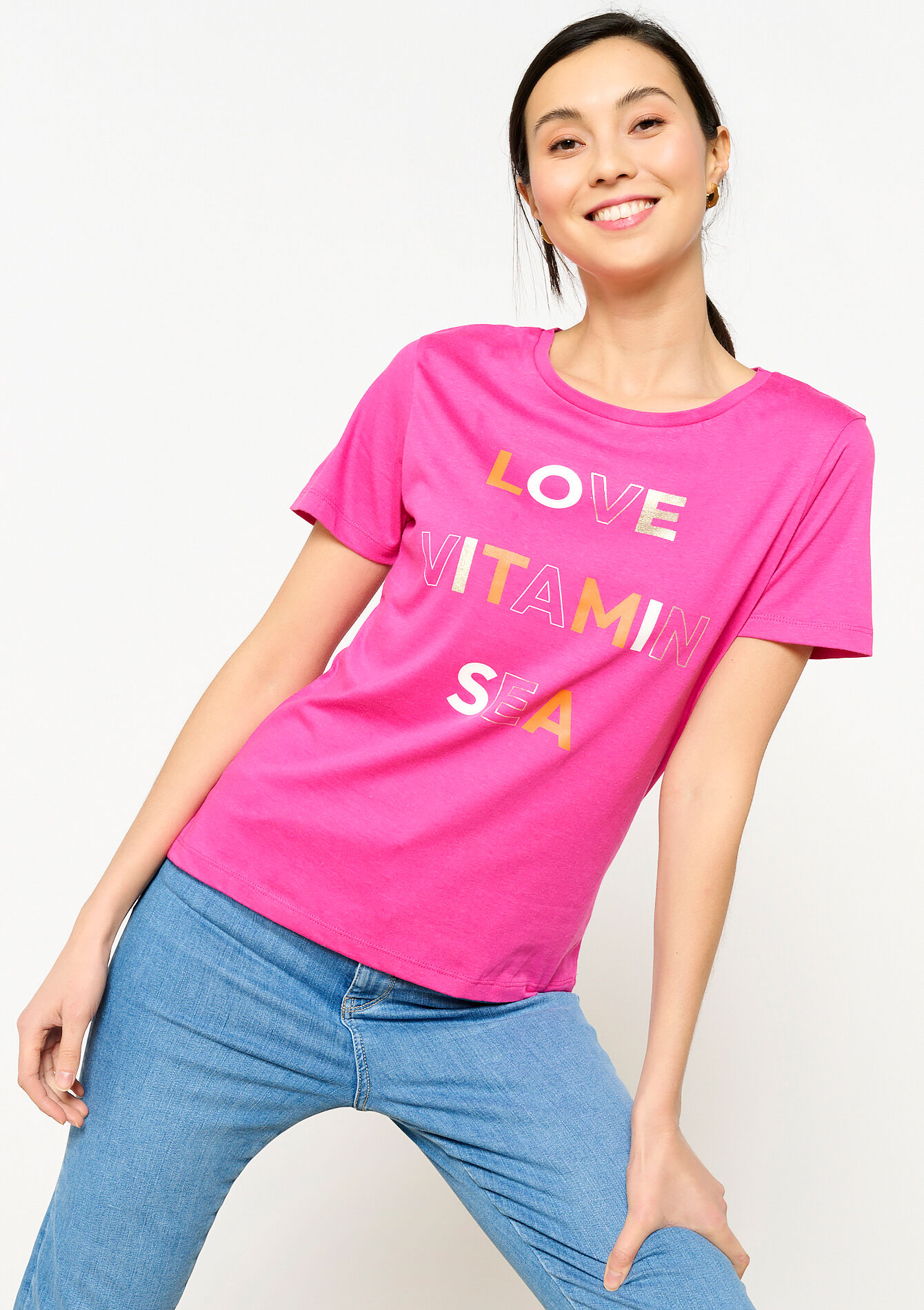 T-shirt with artwork, T-shirt with artwork - FUCHSIA - 02301522_5626