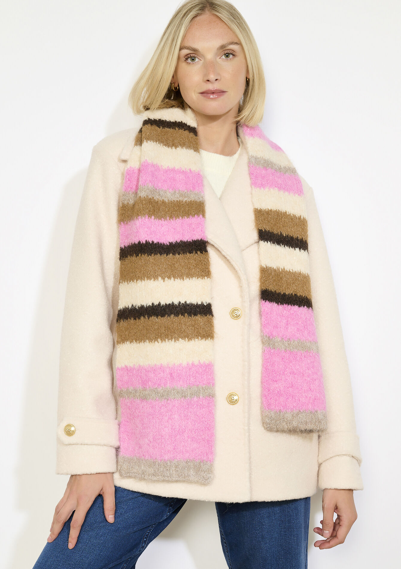 Écharpe en maille douce, Écharpe en maille douce, , hi-res