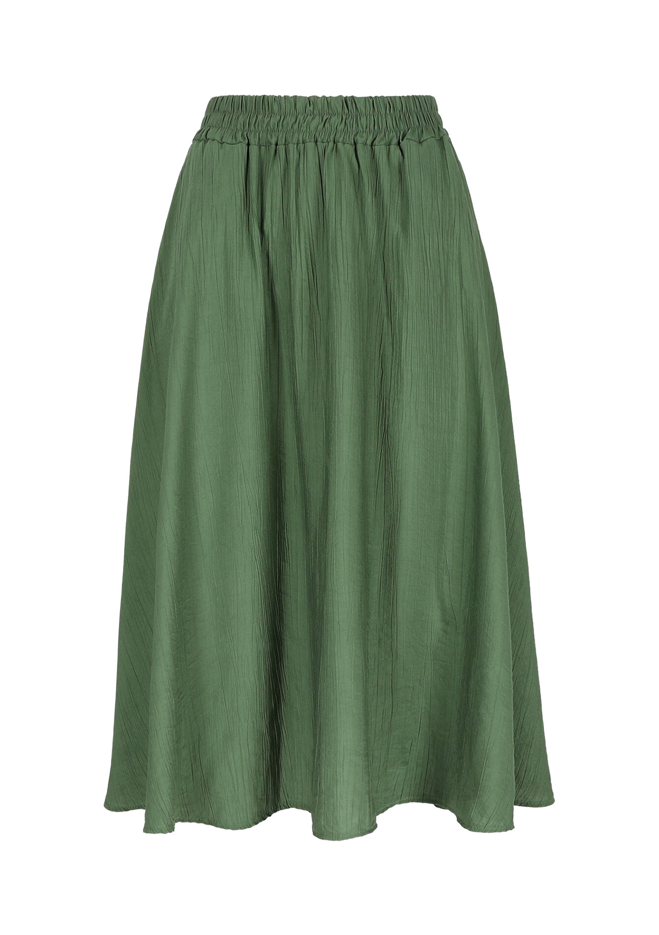 Crinkle midi-rok, Crinkle midi-rok - KHAKI MED - 07101373_4327