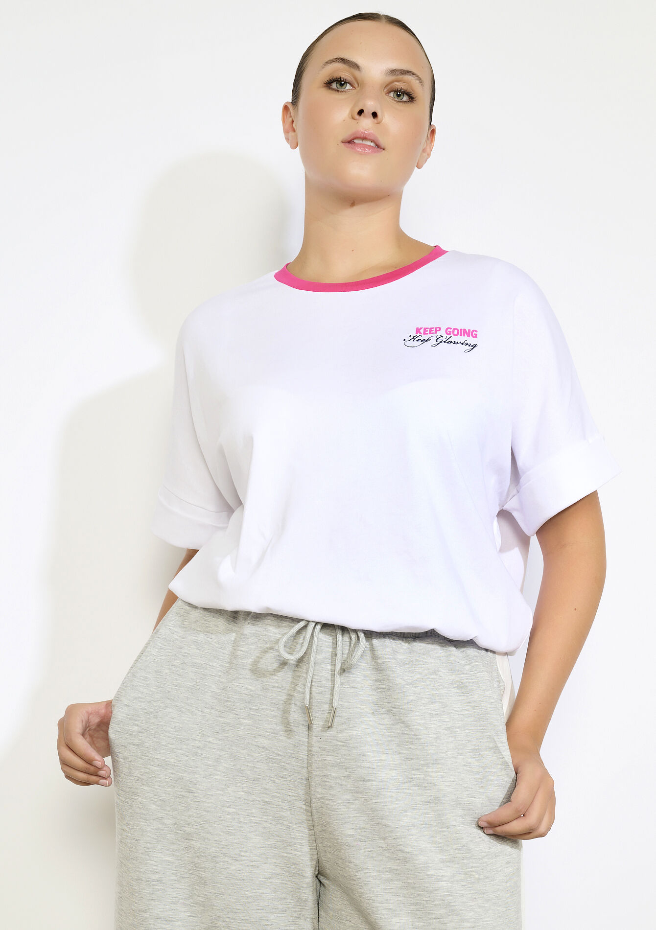 T-shirt de sport coton, T-shirt de sport coton - OPTICAL WHITE - 15100396_1019