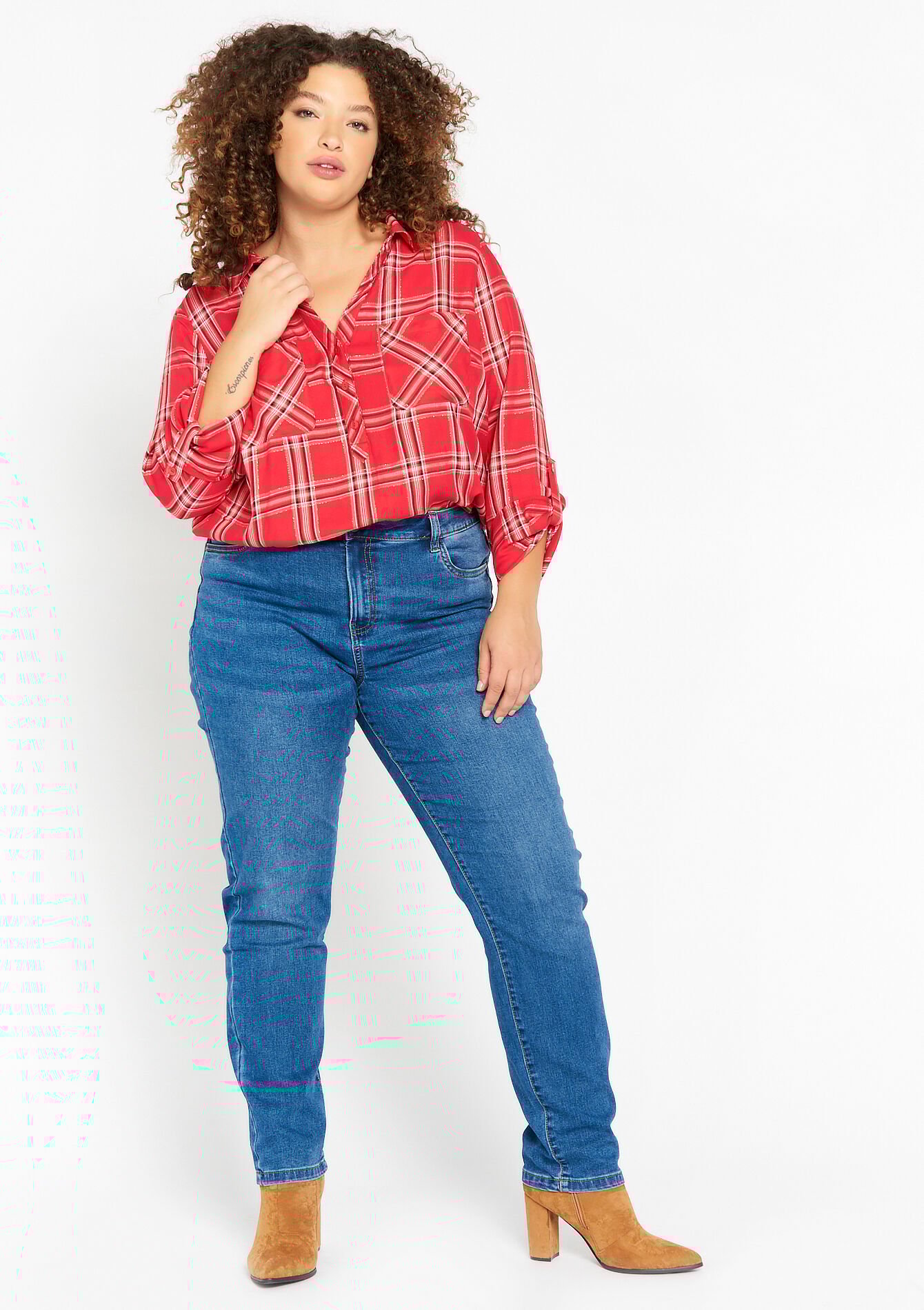 Chequered shirt, Chequered shirt - RED LOLLIPOP - 05702260_5301