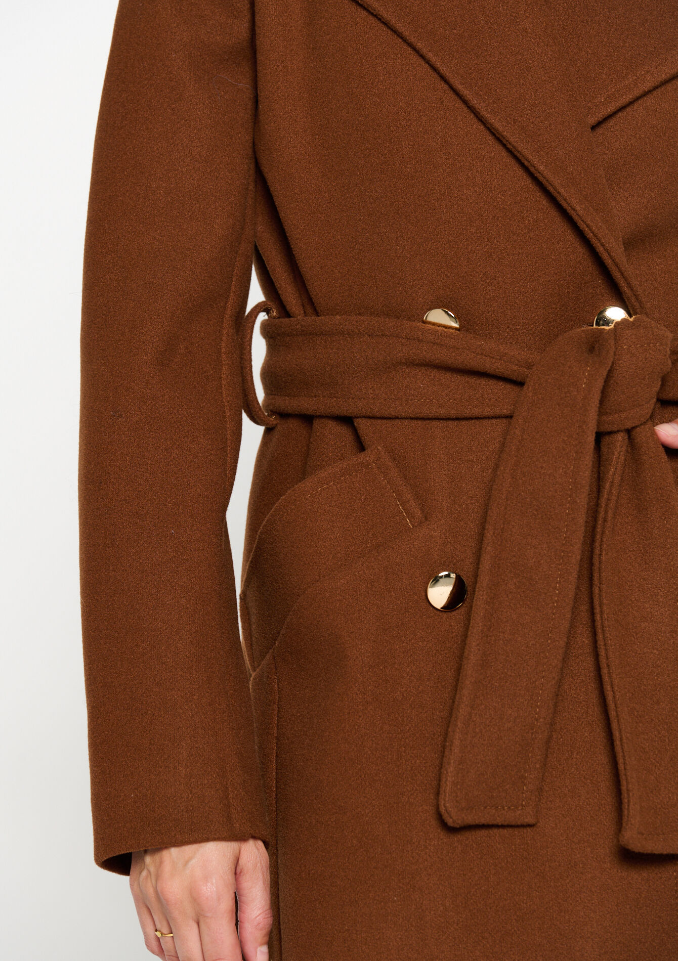 Veste mi-longue - CAMEL BROWN - 23000637_3818