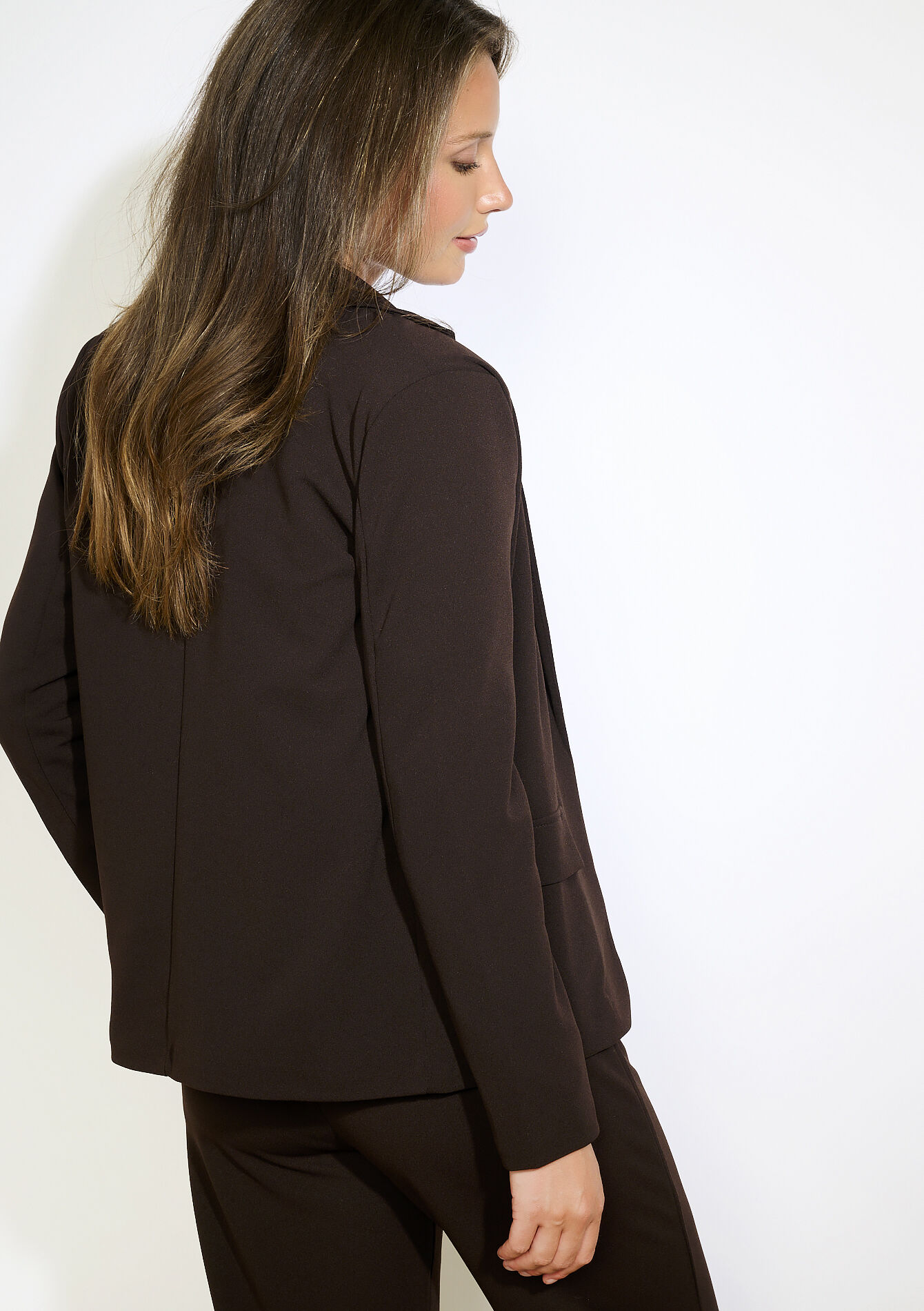 Getailleerde blazer, Getailleerde blazer - BROWN DARK CHOCOLATE - 09101086_3720
