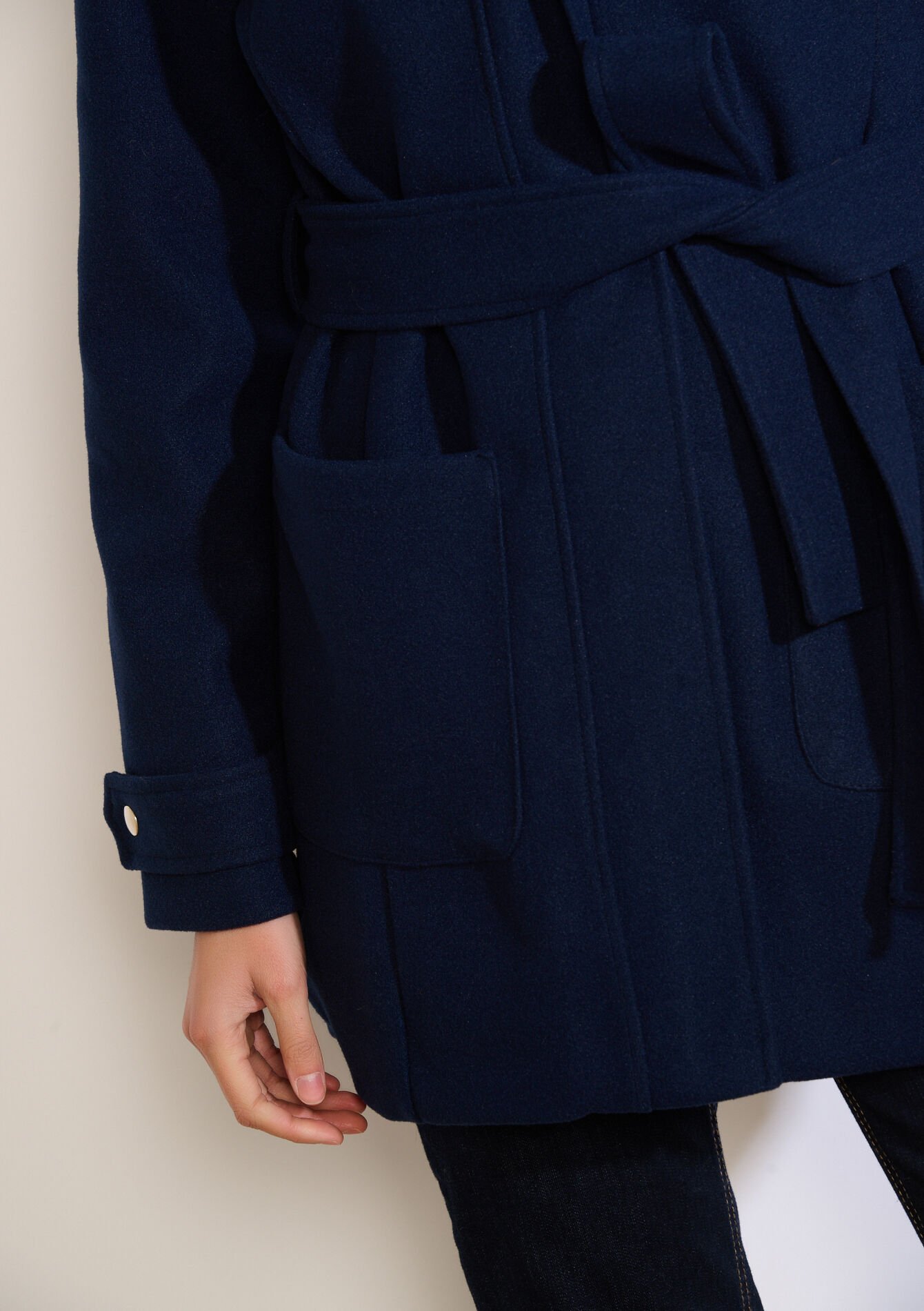 Mantel met capuchon, Mantel met capuchon - NAVY BASIC - 23000805_2723