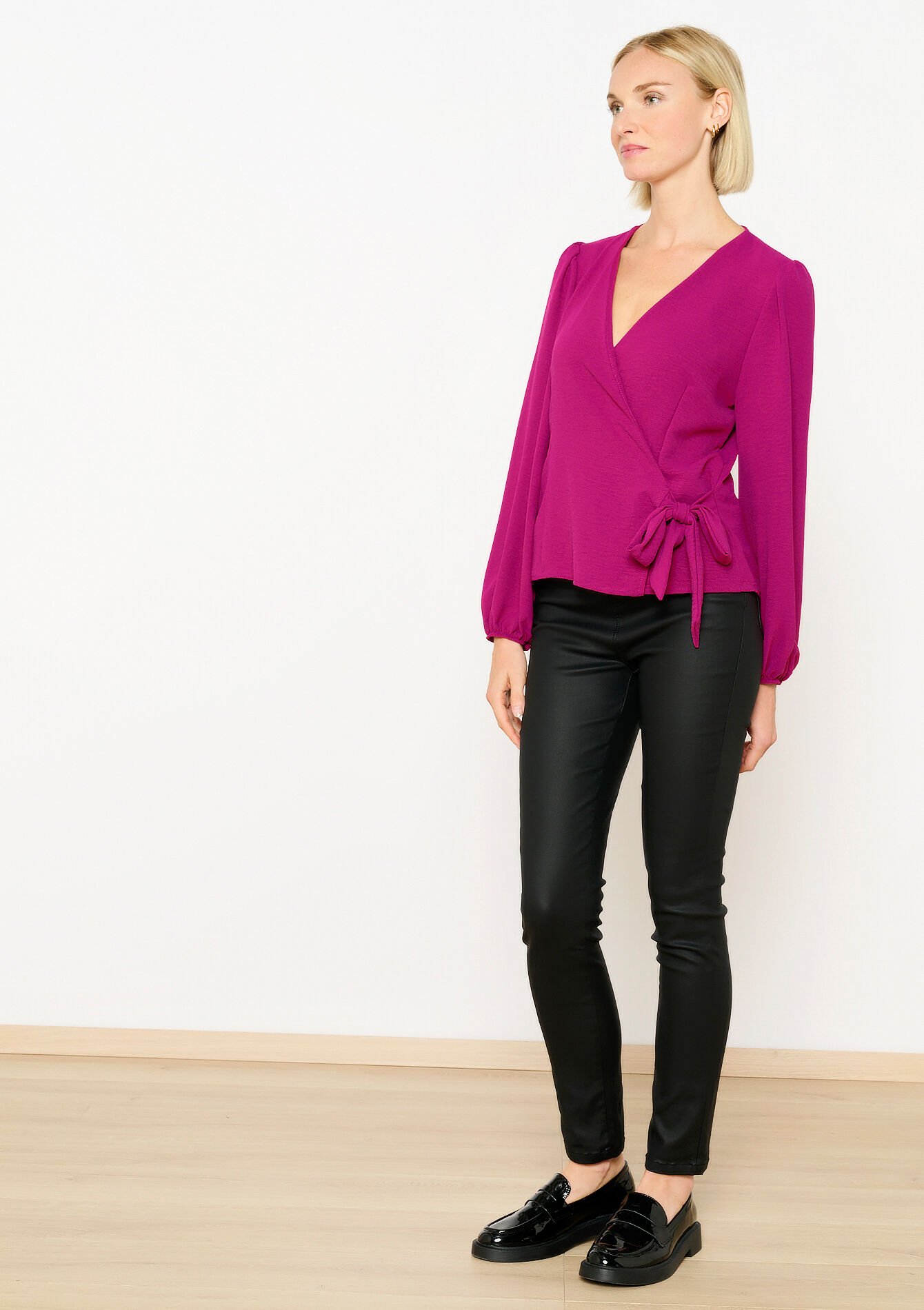 Blouse met overslag, Blouse met overslag - FRAMBOISE FADED - 05702694_5604