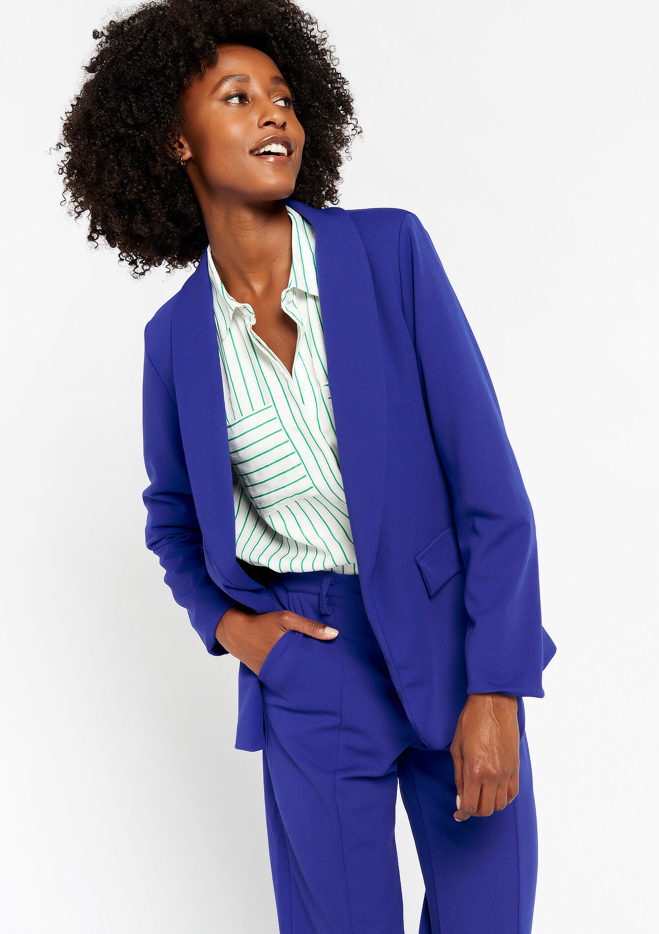 Blazer met smokingkraag, Blazer met smokingkraag - VIOLINE - 1084288