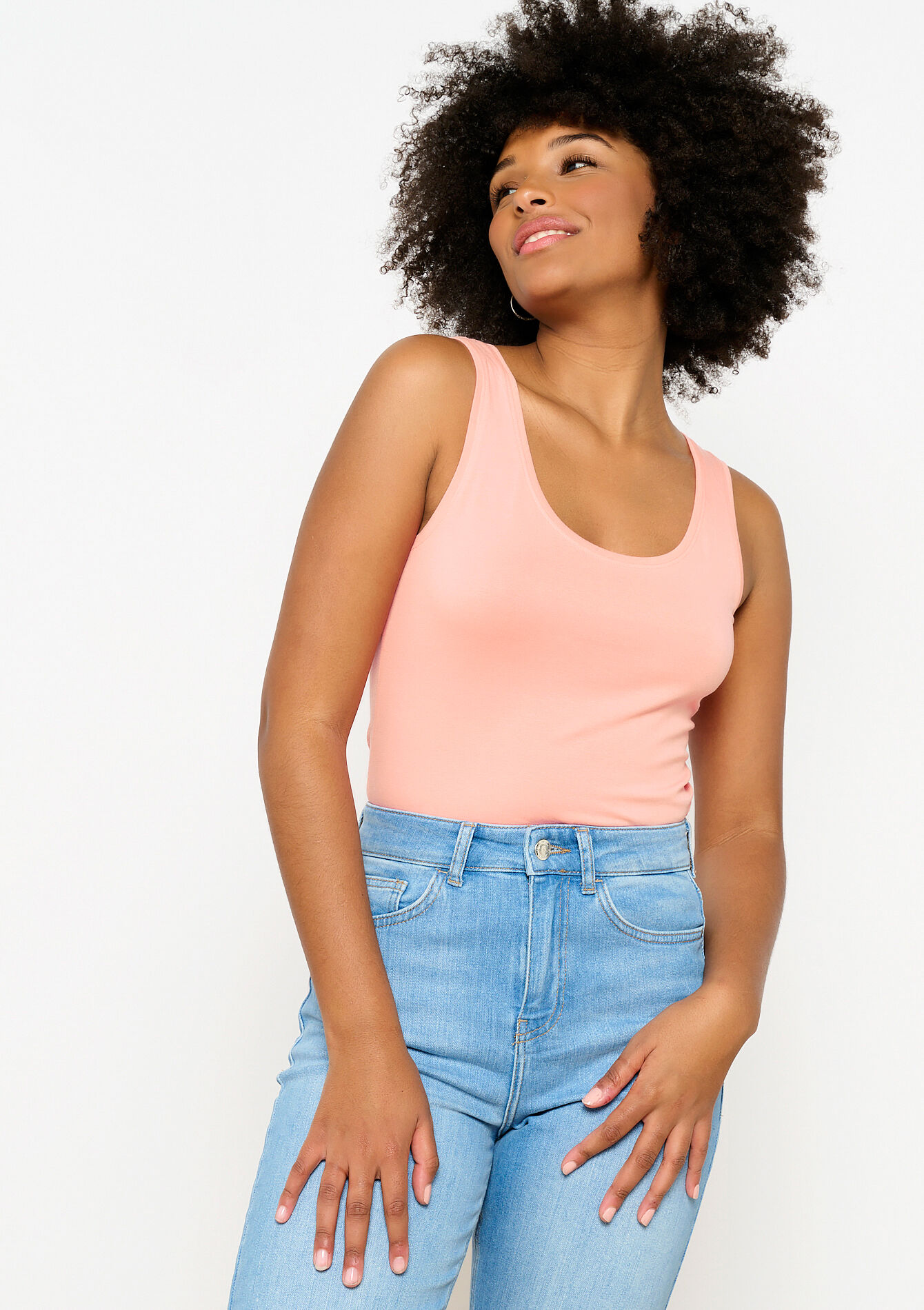 Basic top - CORAL BRIGHT - 02200379_2007