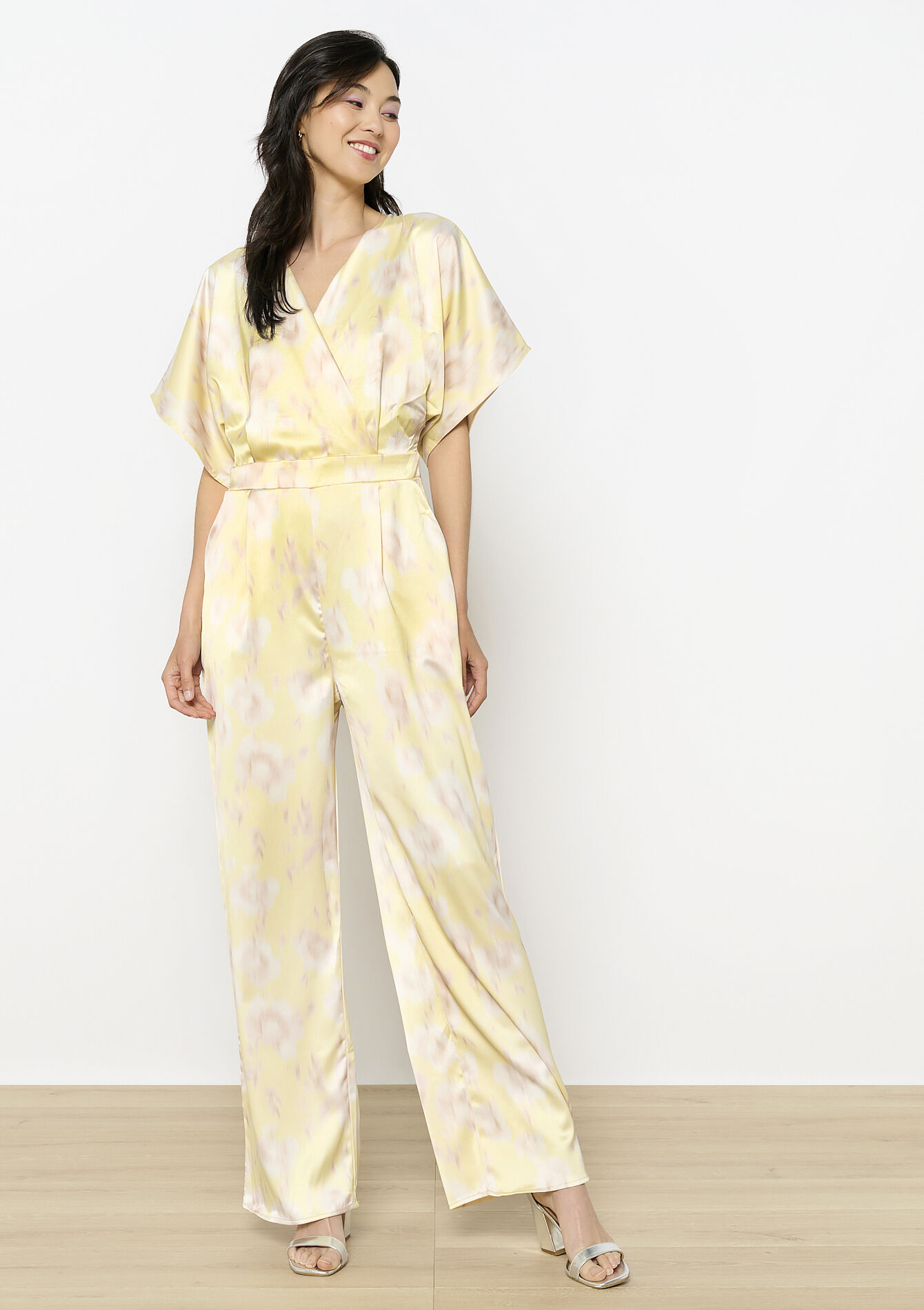 Jumpsuit met vlindermouwen, Jumpsuit met vlindermouwen - YELLOW PASTEL - 06004619_5004