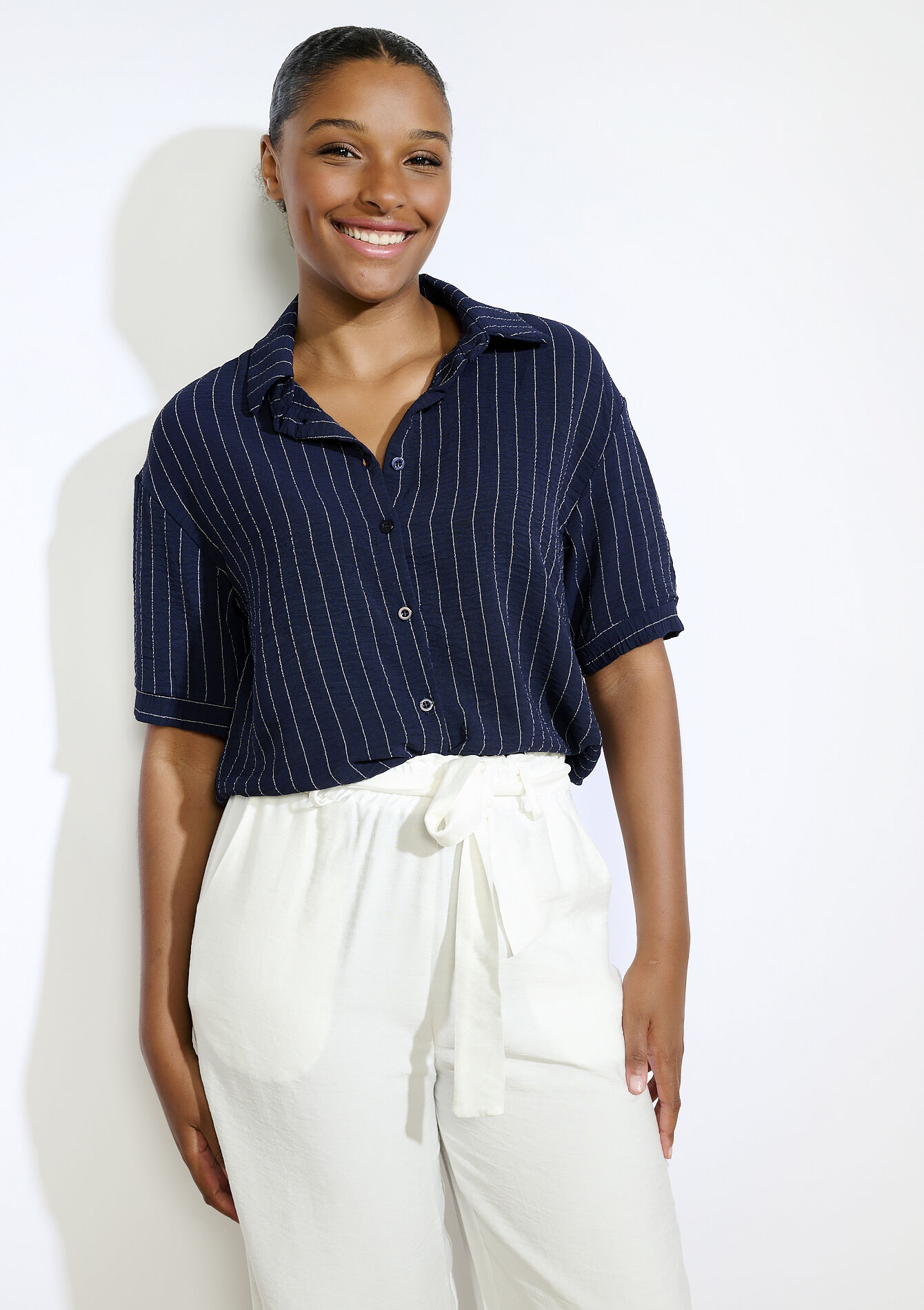 Losse gestreepte hemd, Losse gestreepte hemd, , back